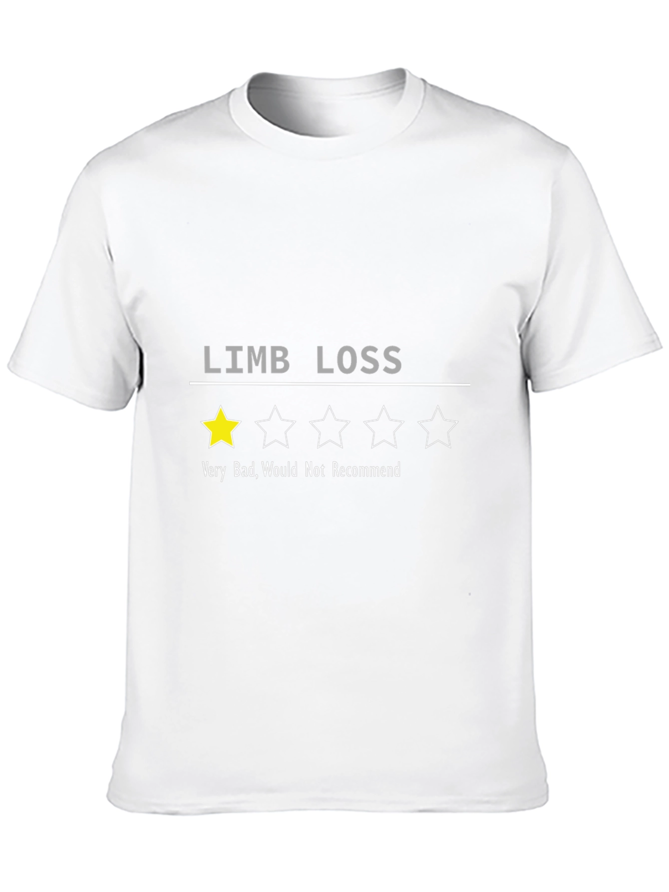 Limb Loss One Star T-Shirt - Funny Injury Review