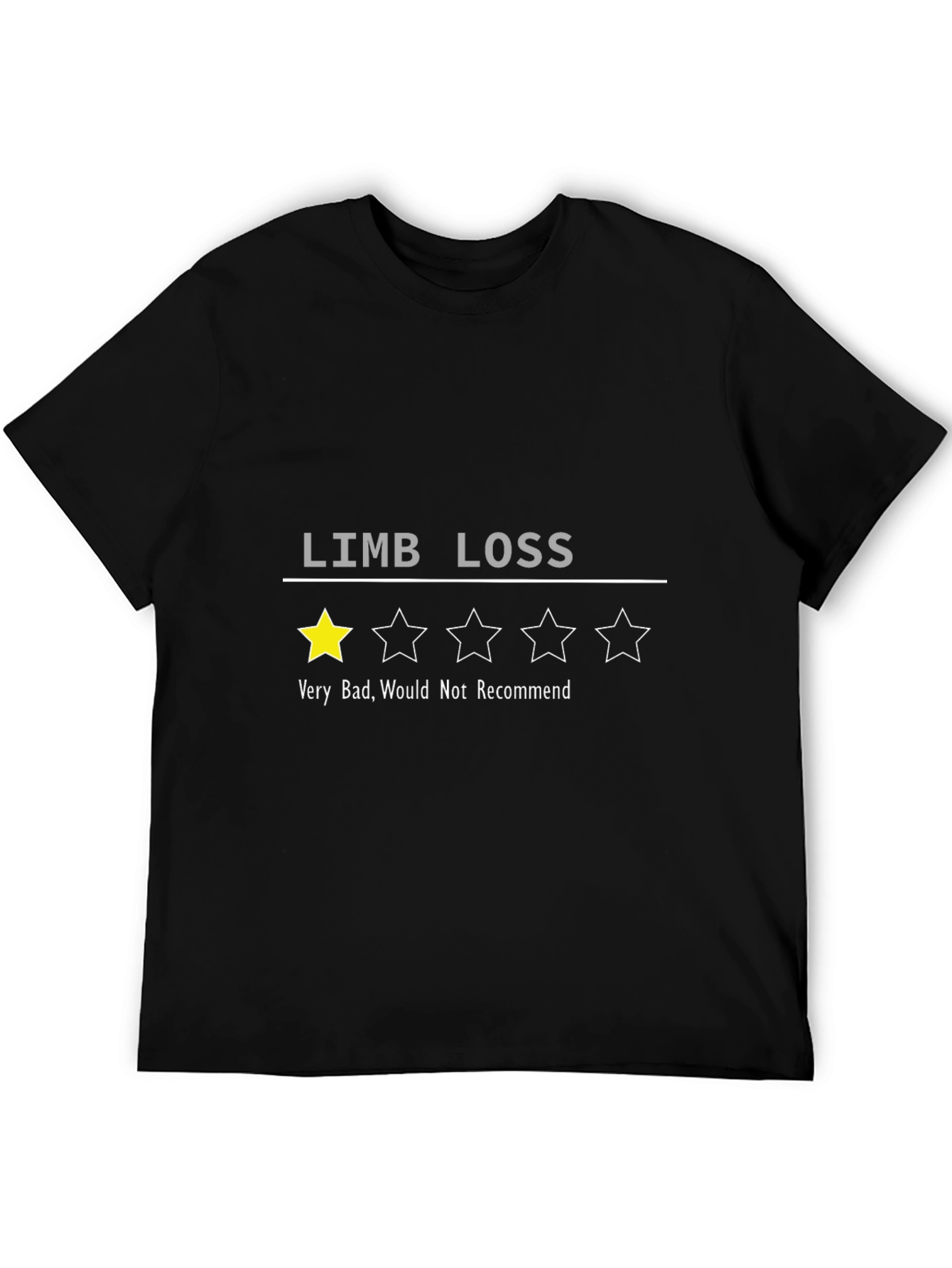 Limb Loss One Star T-Shirt - Funny Injury Review