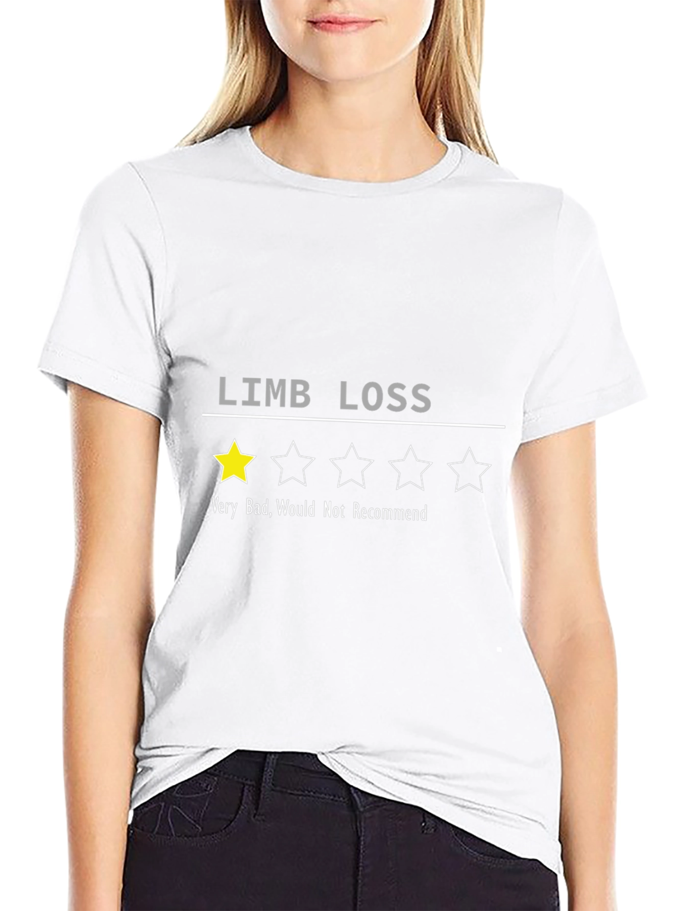 Limb Loss One Star T-Shirt - Funny Injury Review