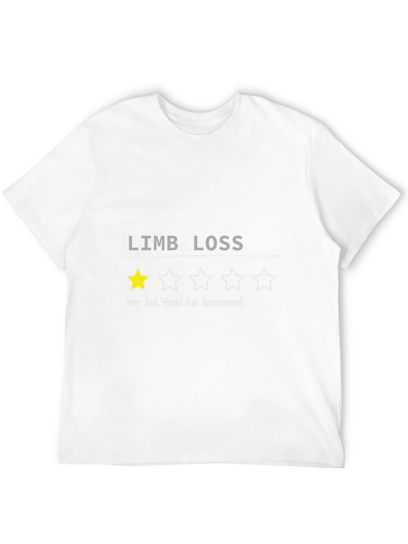 Limb Loss One Star T-Shirt - Funny Injury Review