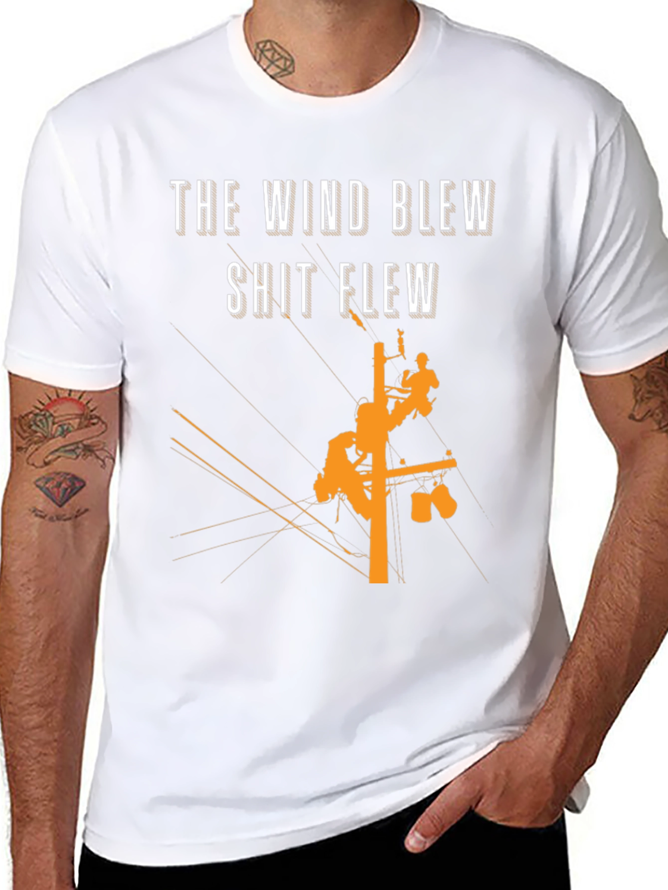 The Wind Blew T-Shirt Lineman Crew Shirt