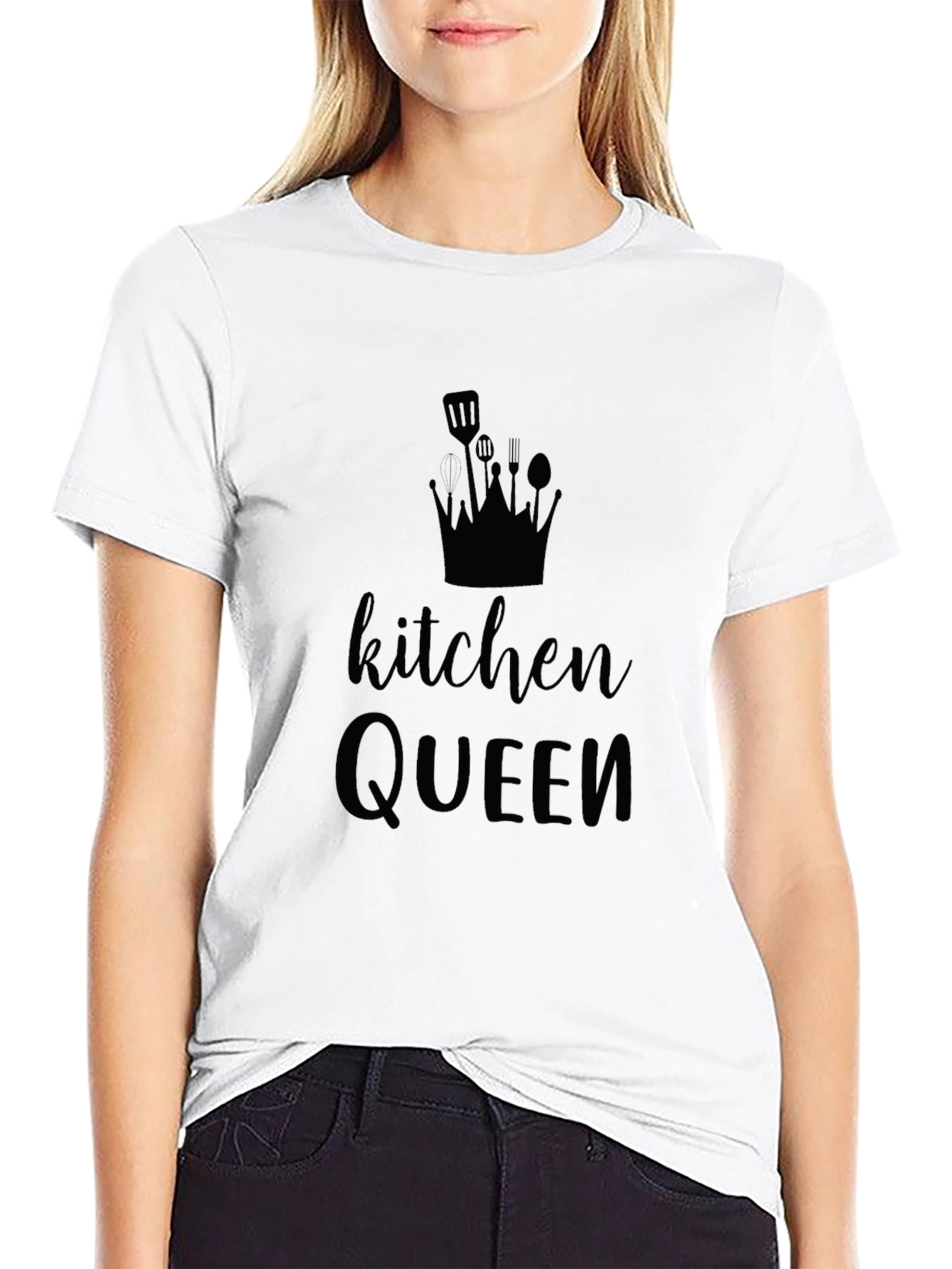 Kitchen Queen Black Graphic Tee