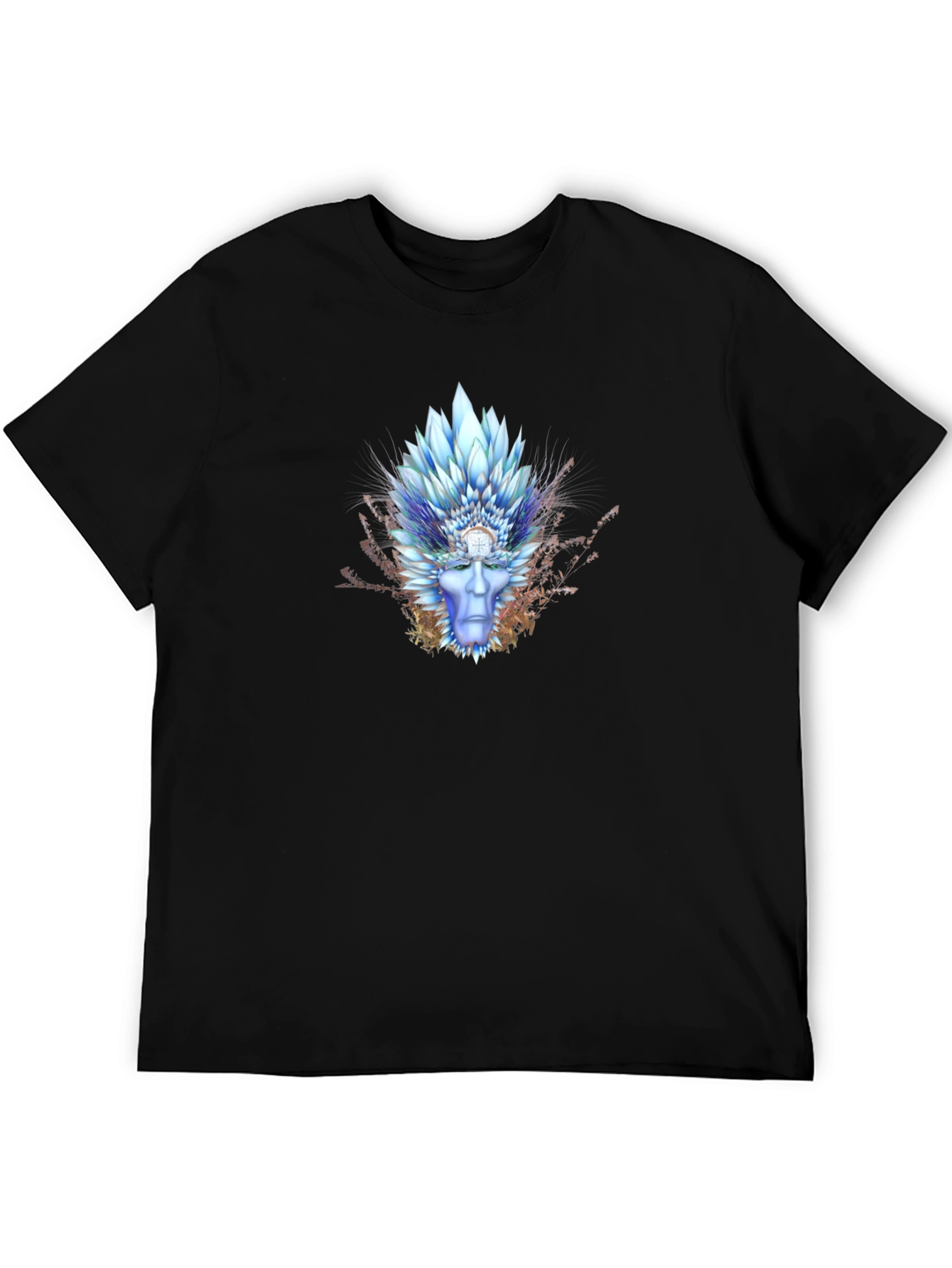Mystic Ice King Graphic Tee - Premium Black T-Shirt