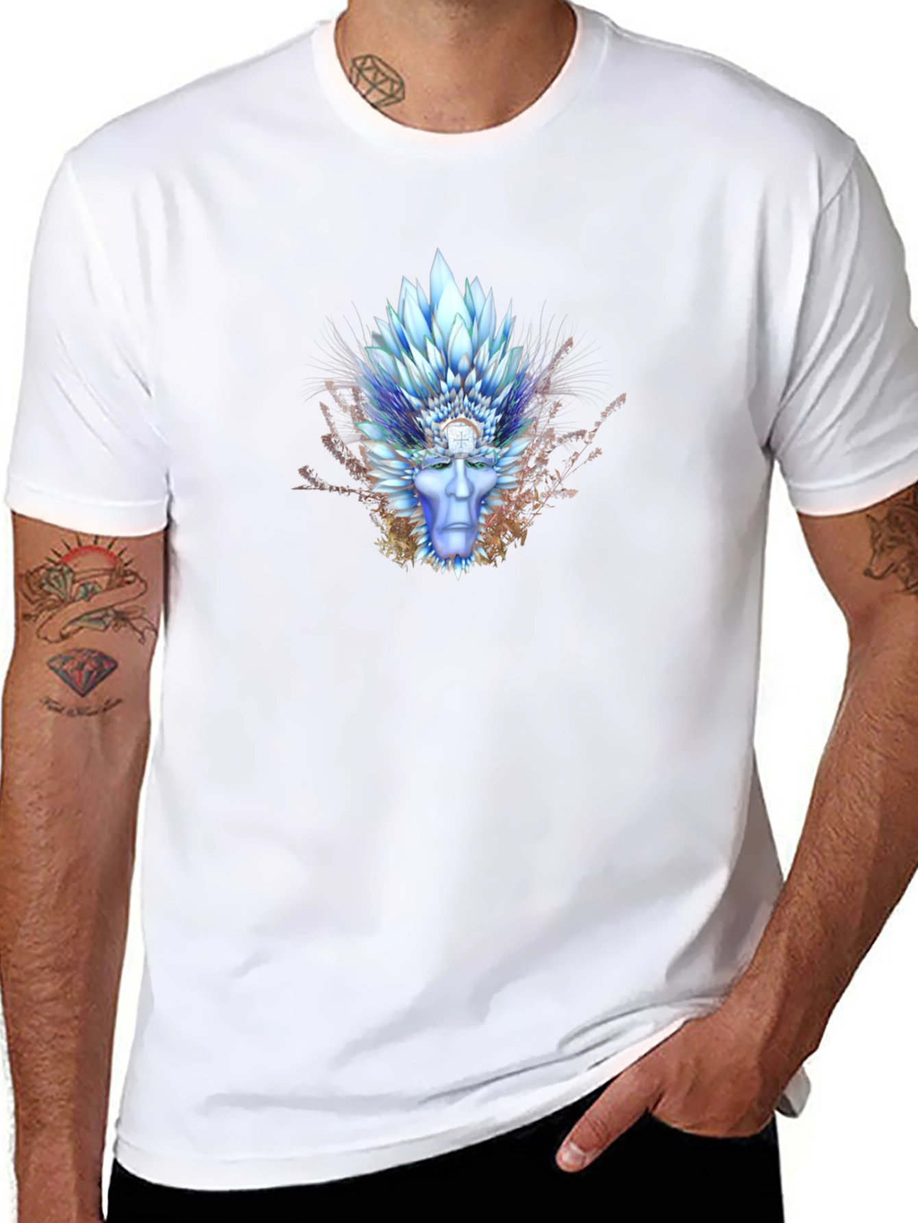 Mystic Ice King Graphic Tee - Premium Black T-Shirt