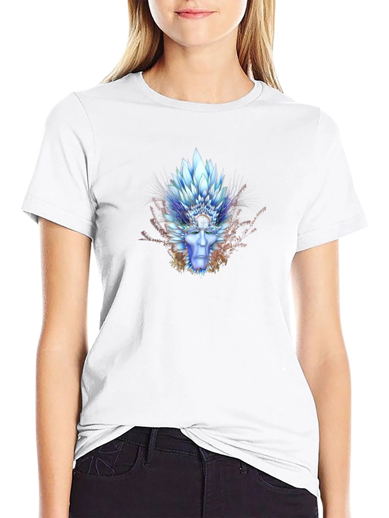 Mystic Ice King Graphic Tee - Premium Black T-Shirt
