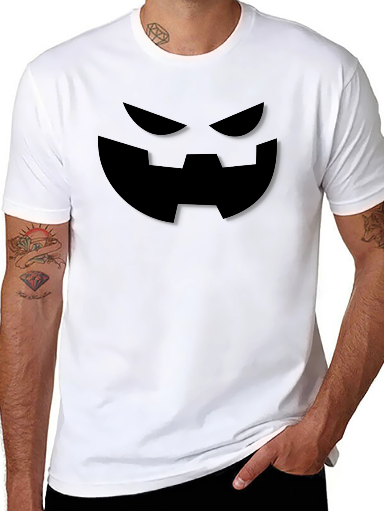 Spooky Halloween Face Graphic Tee