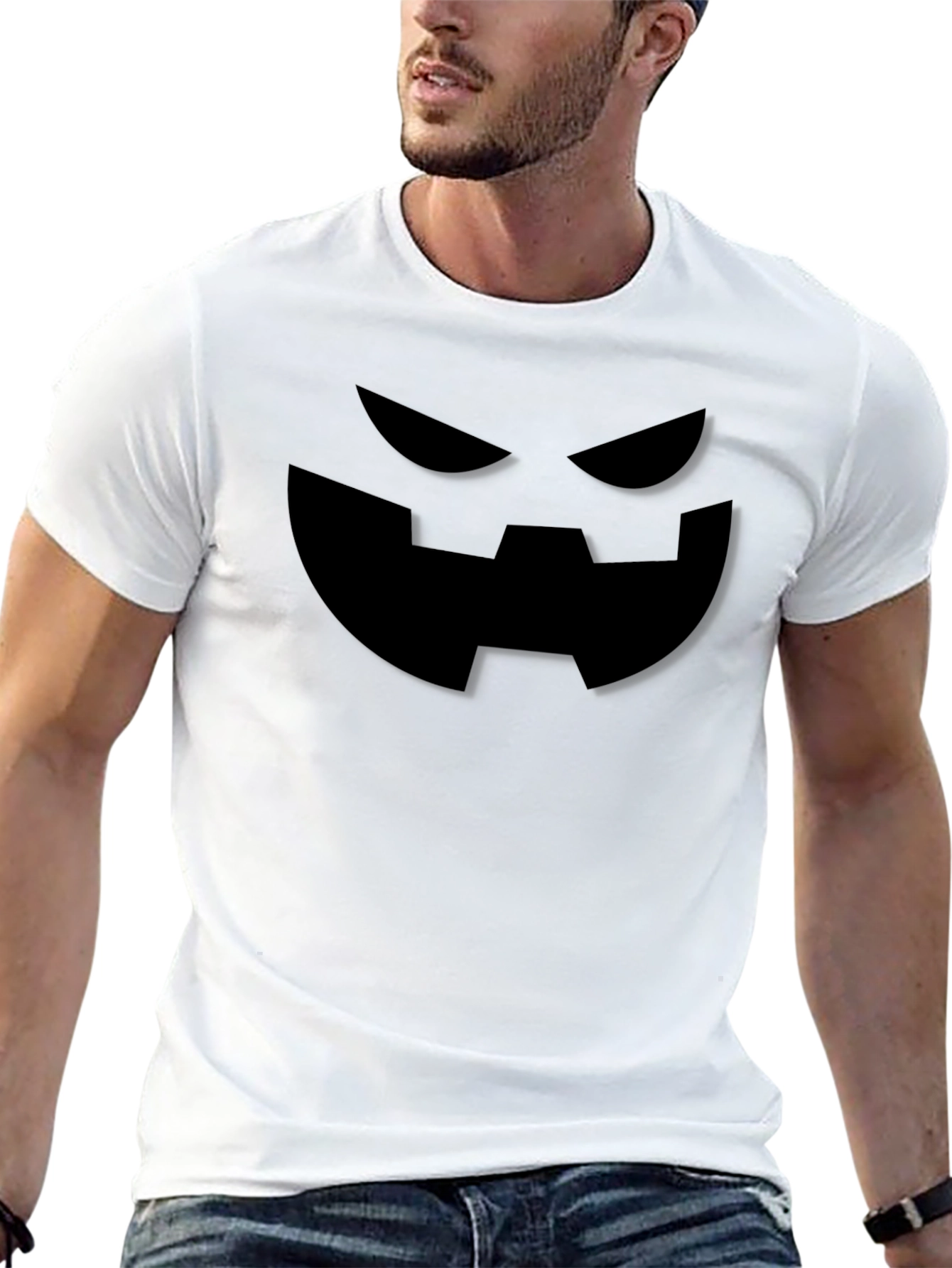 Spooky Halloween Face Graphic Tee