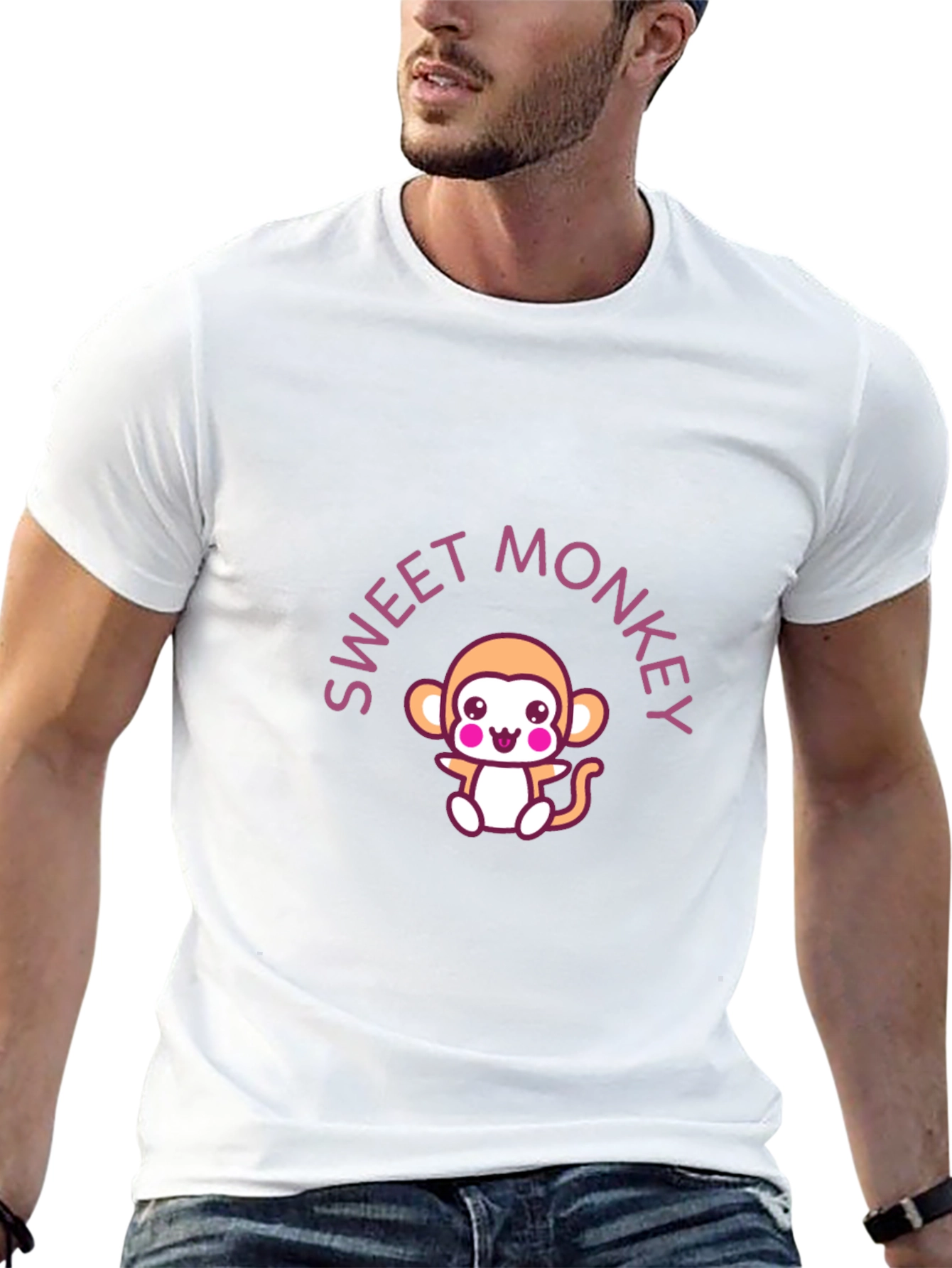 Sweet Monkey Graphic Tee - Black T-Shirt