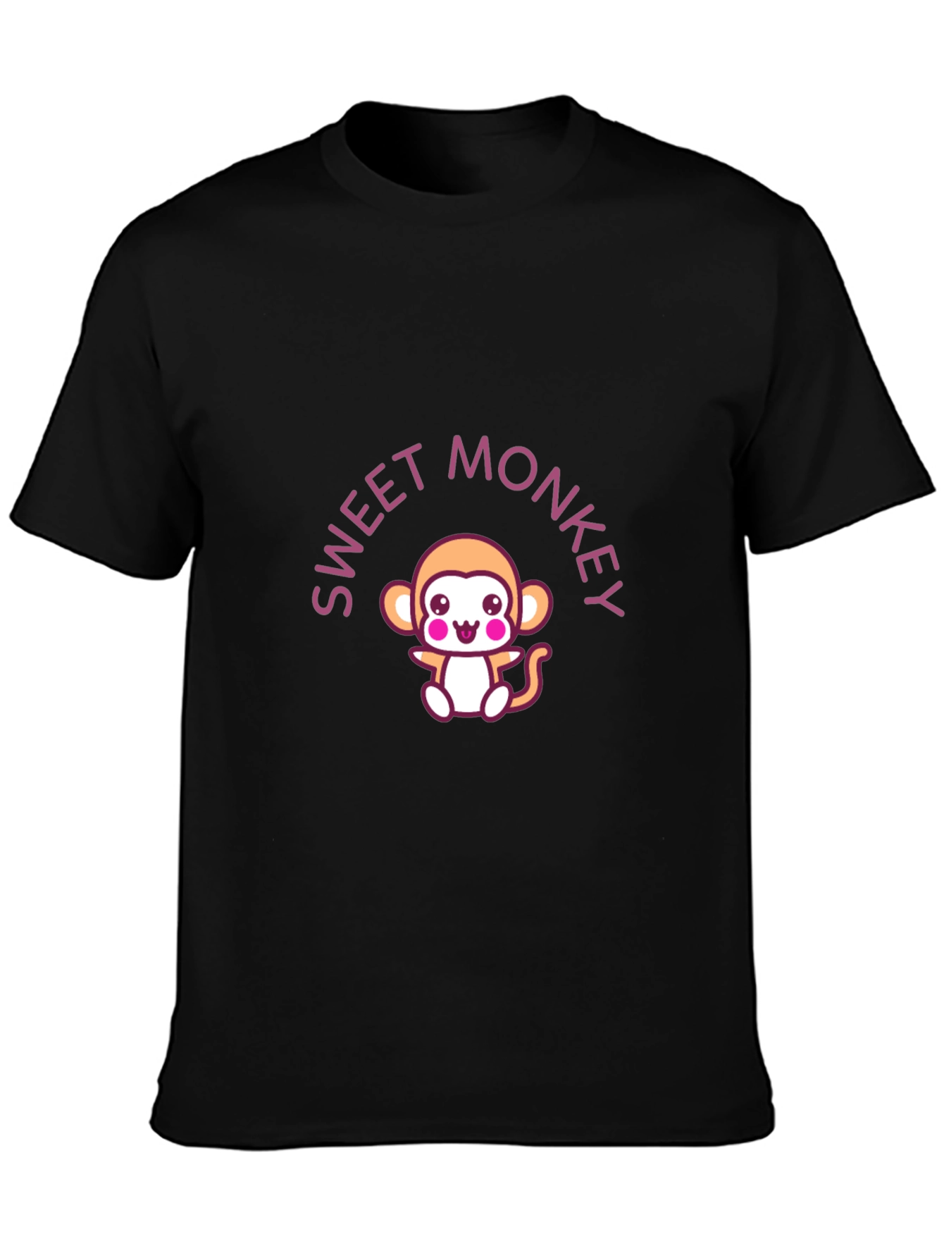 Sweet Monkey Graphic Tee - Black T-Shirt