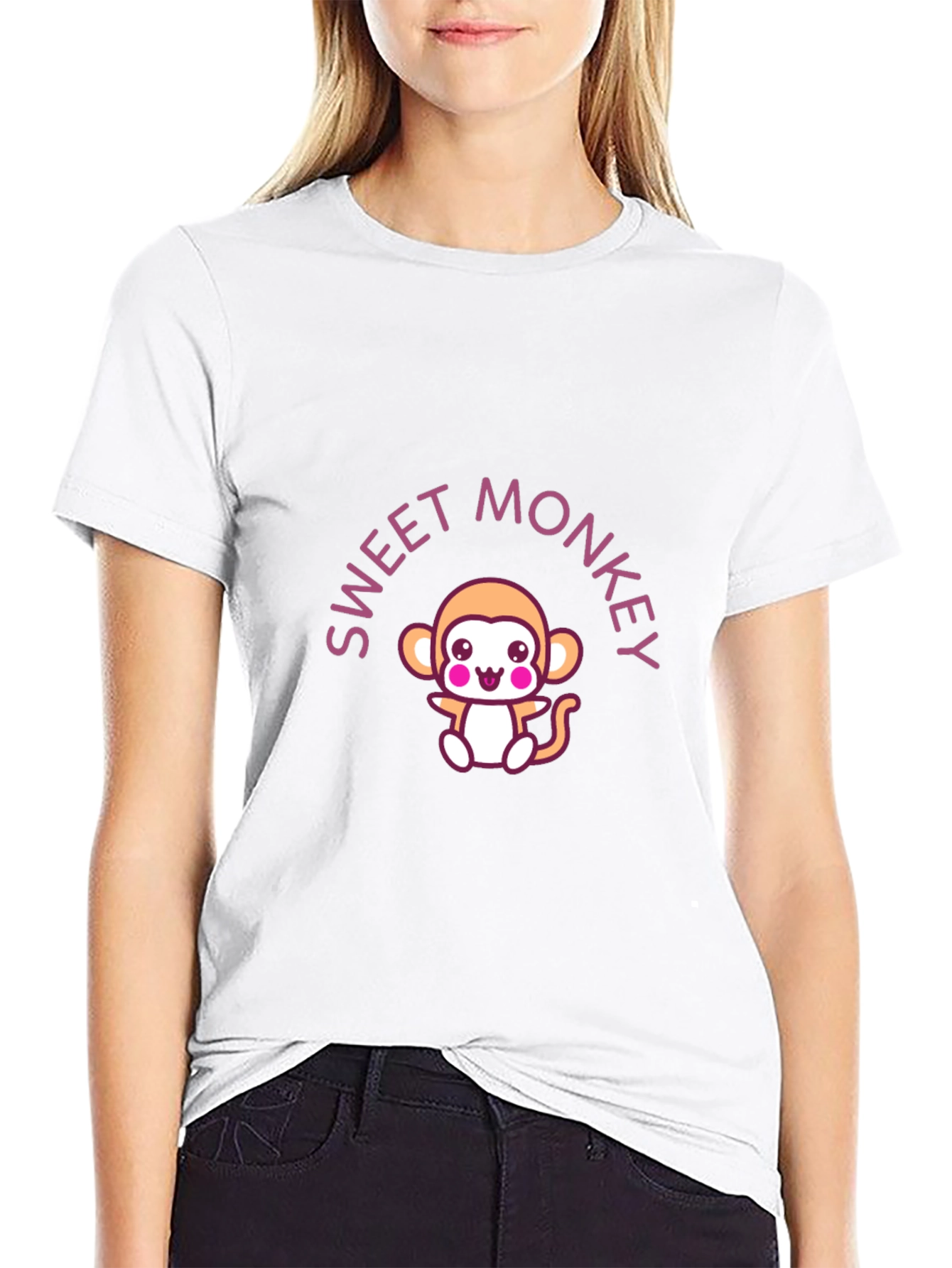 Sweet Monkey Graphic Tee - Black T-Shirt