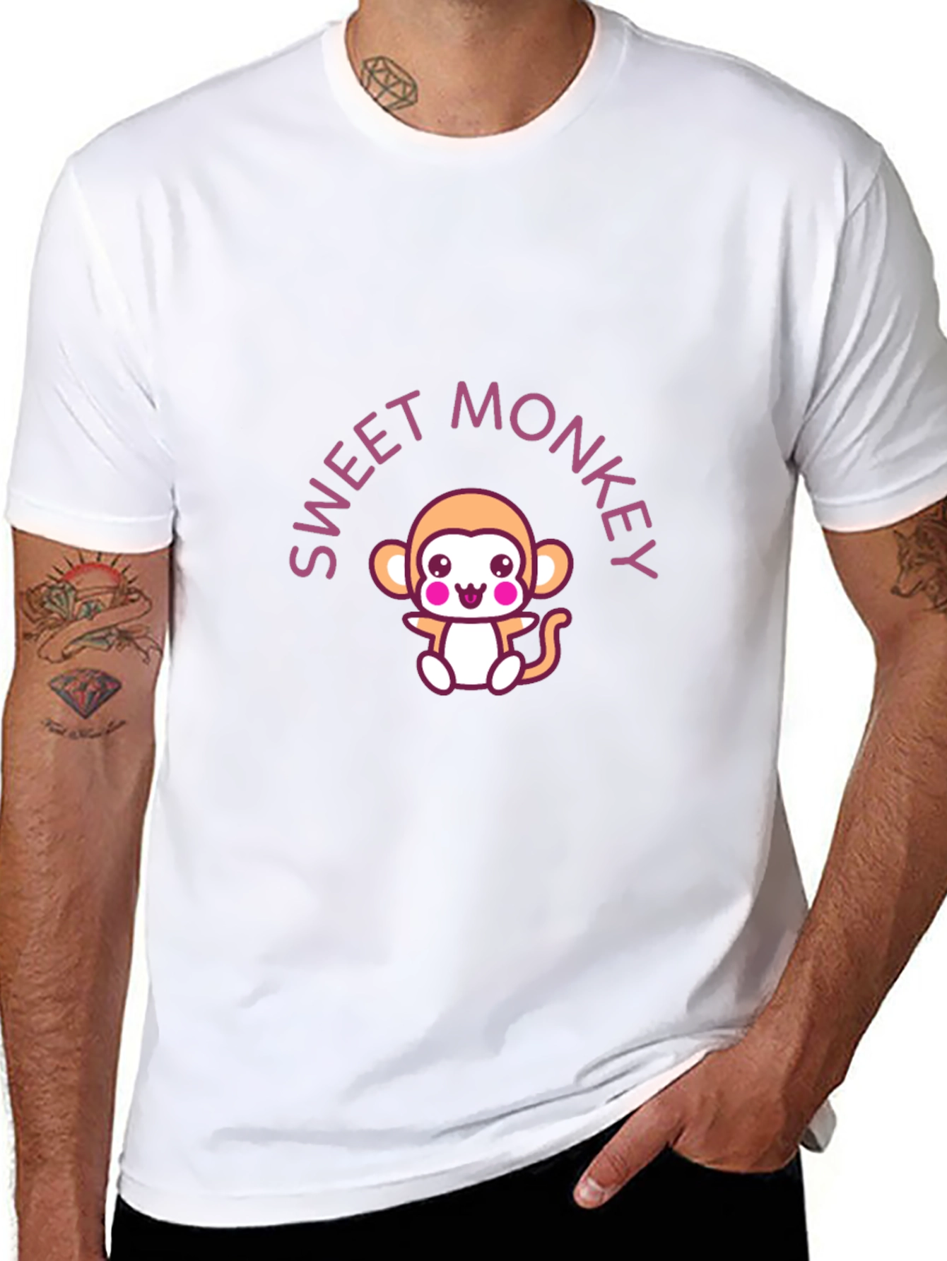 Sweet Monkey Graphic Tee - Black T-Shirt