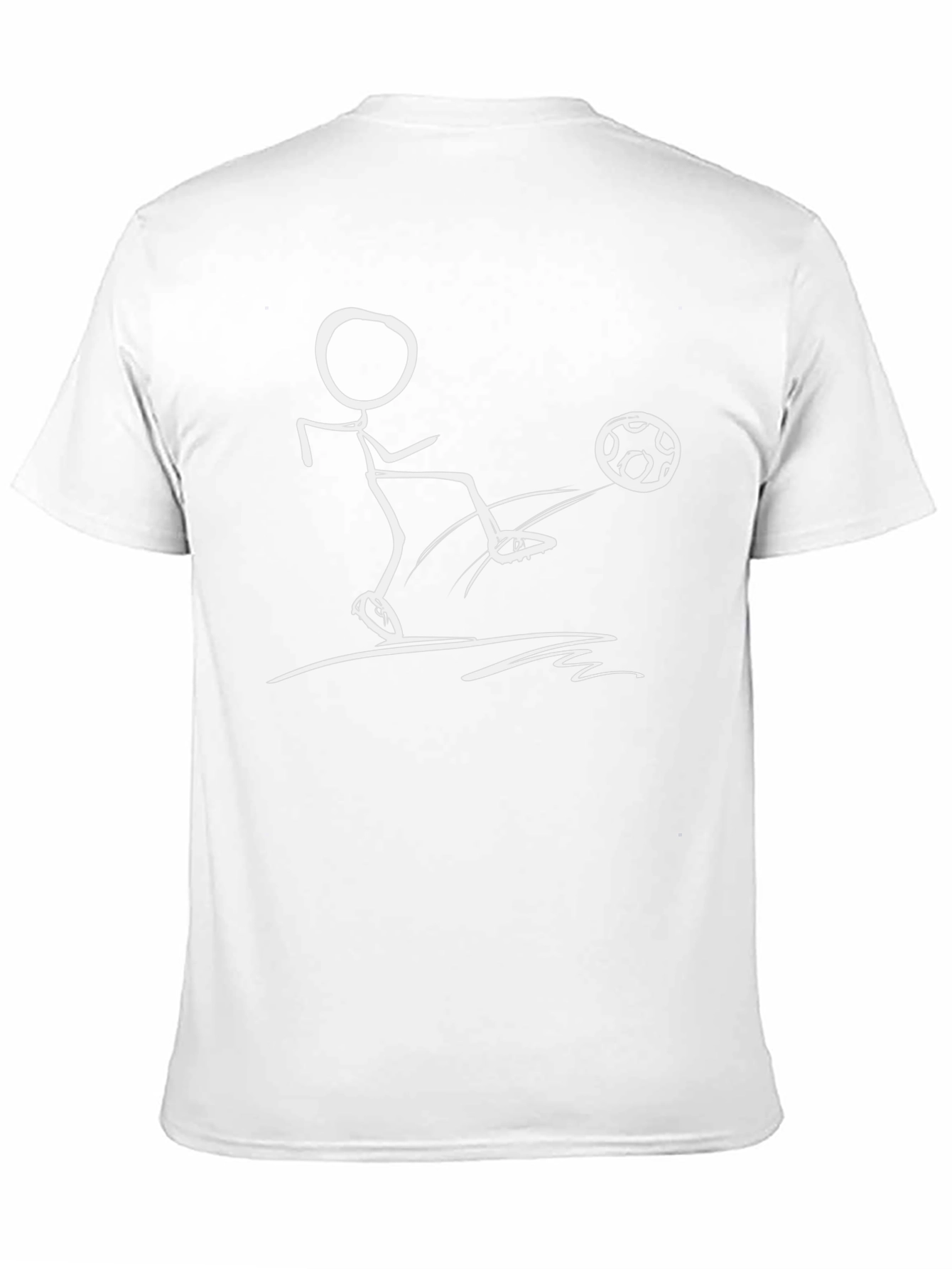 Stick Figure Soccer T-Shirt - Black