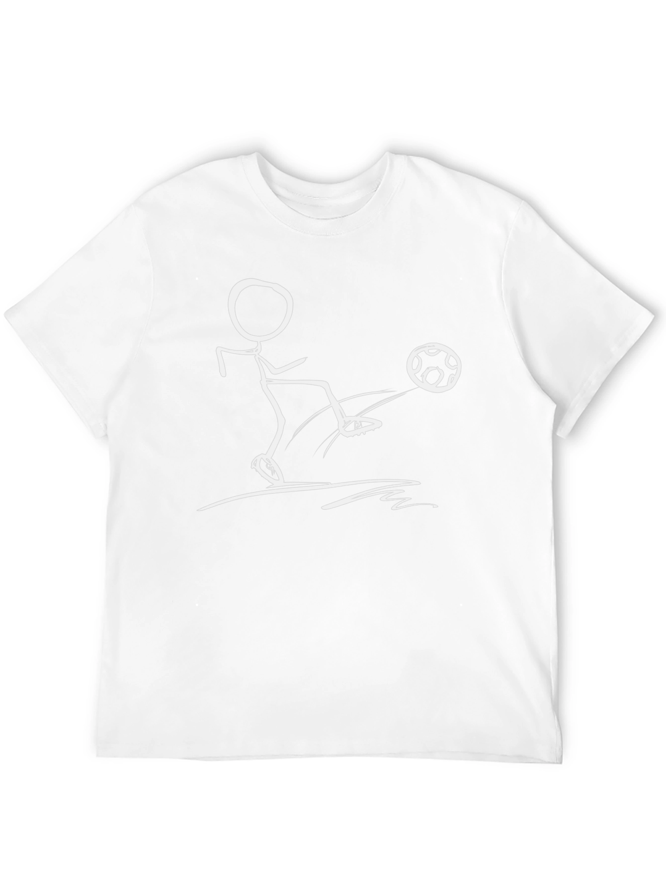Stick Figure Soccer T-Shirt - Black
