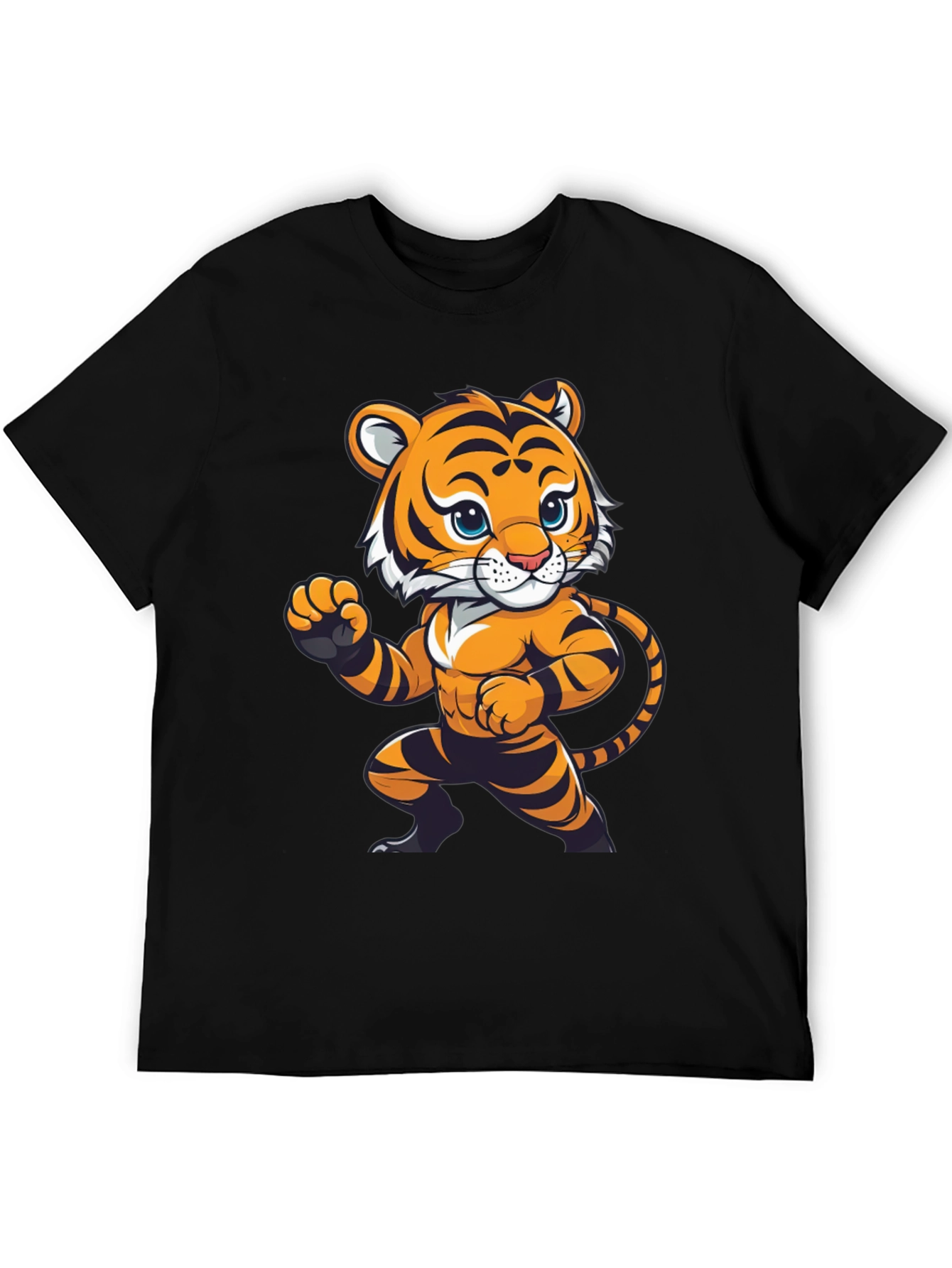 Tiger Cartoon T-Shirt - Funky Animal Design