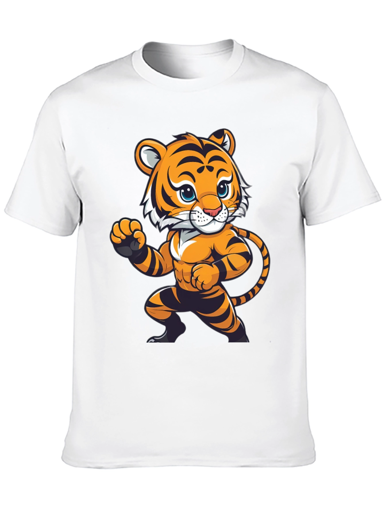 Tiger Cartoon T-Shirt - Funky Animal Design