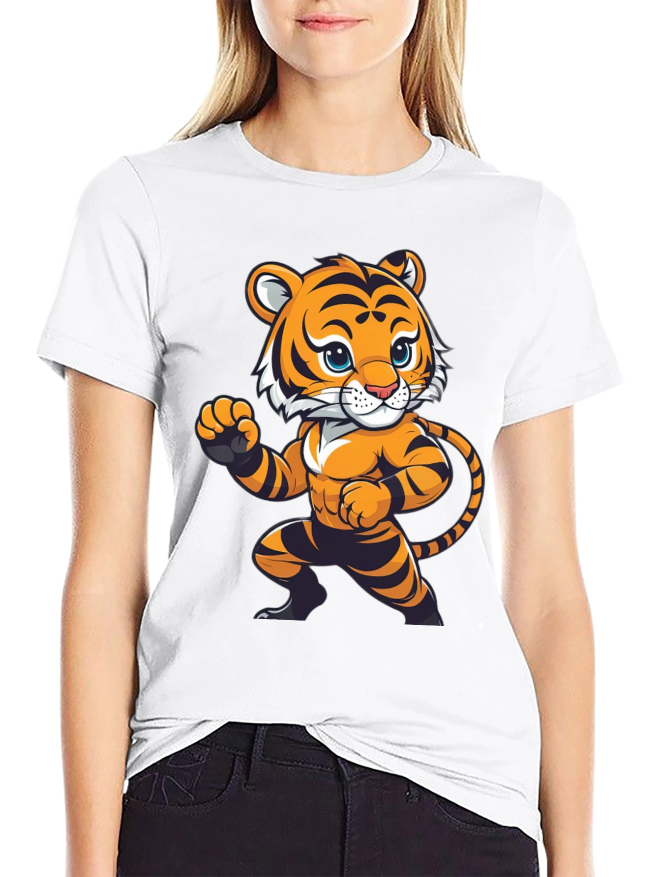 Tiger Cartoon T-Shirt - Funky Animal Design