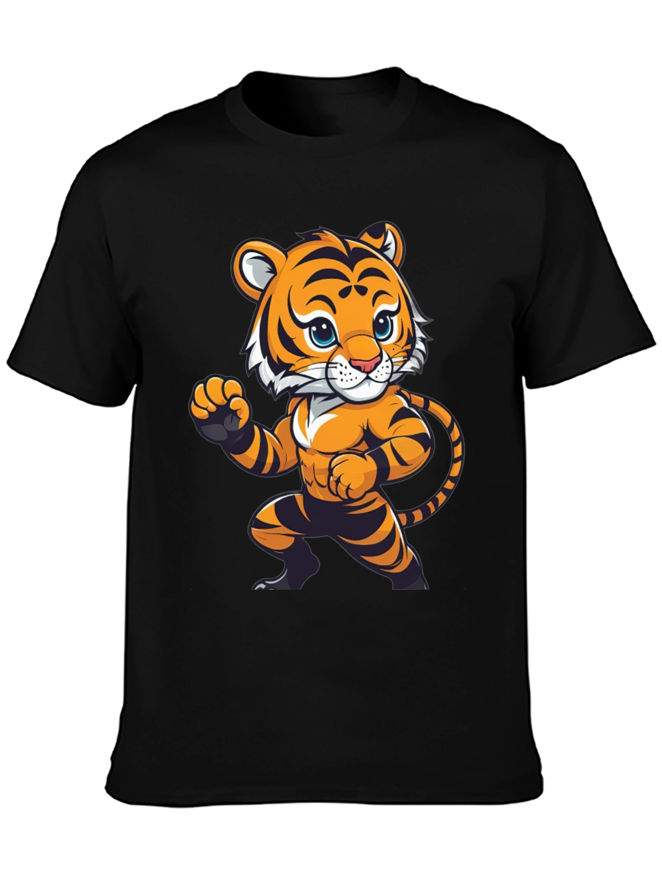 Tiger Cartoon T-Shirt - Funky Animal Design