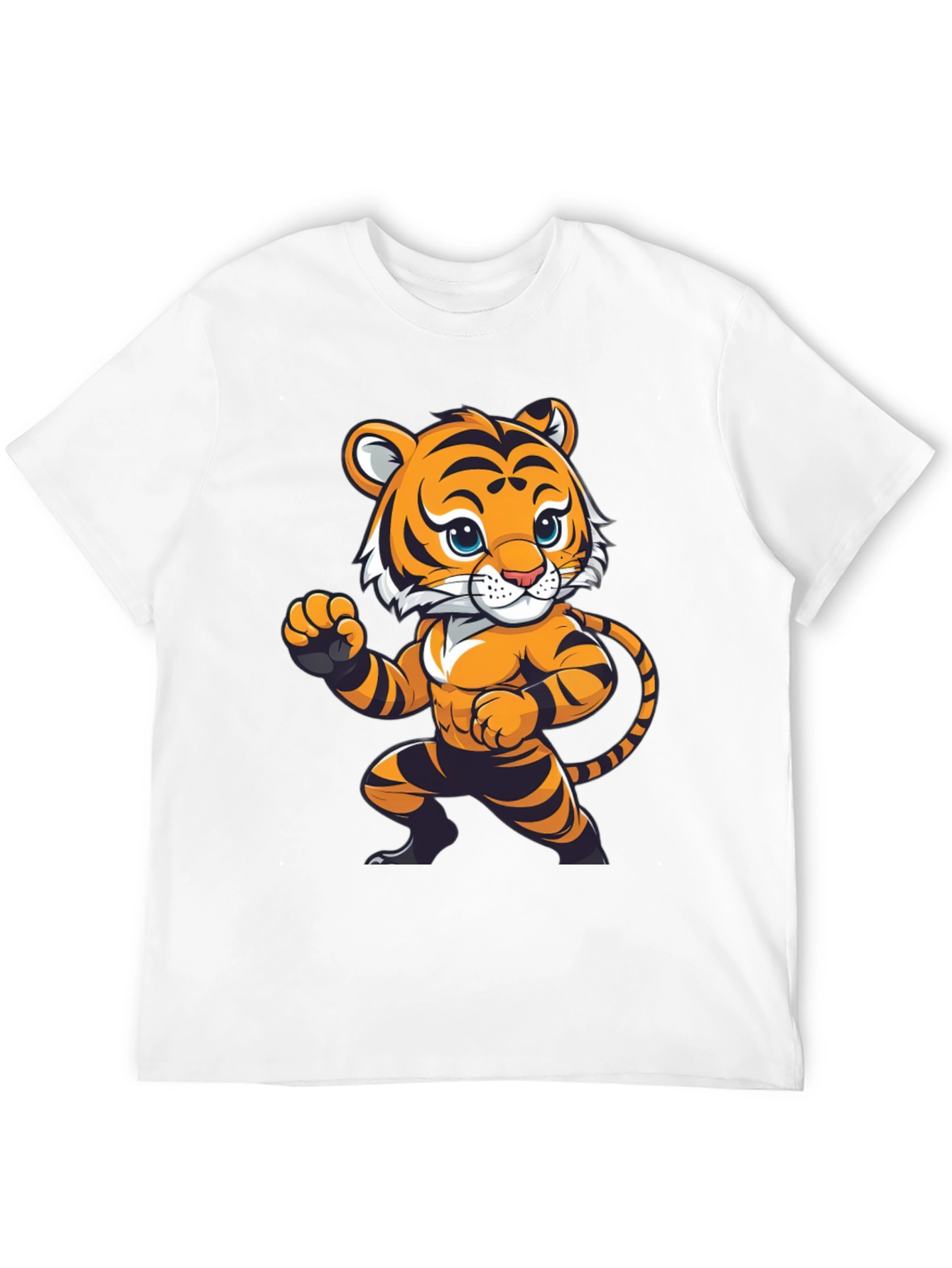 Tiger Cartoon T-Shirt - Funky Animal Design