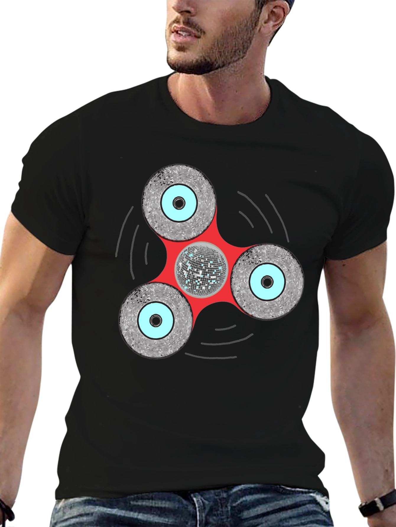 Disco Fidget Spinner Graphic Tee