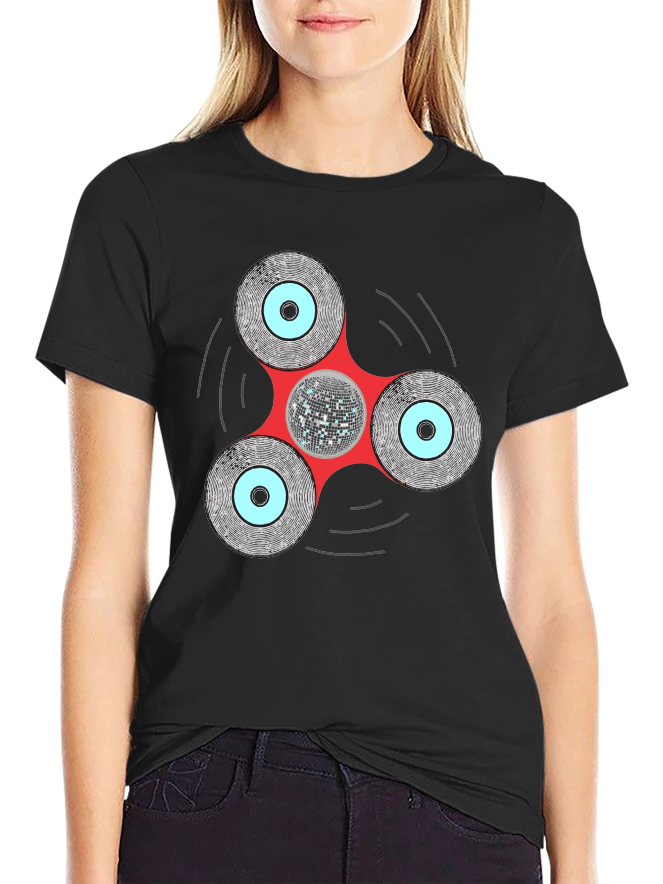 Disco Fidget Spinner Graphic Tee