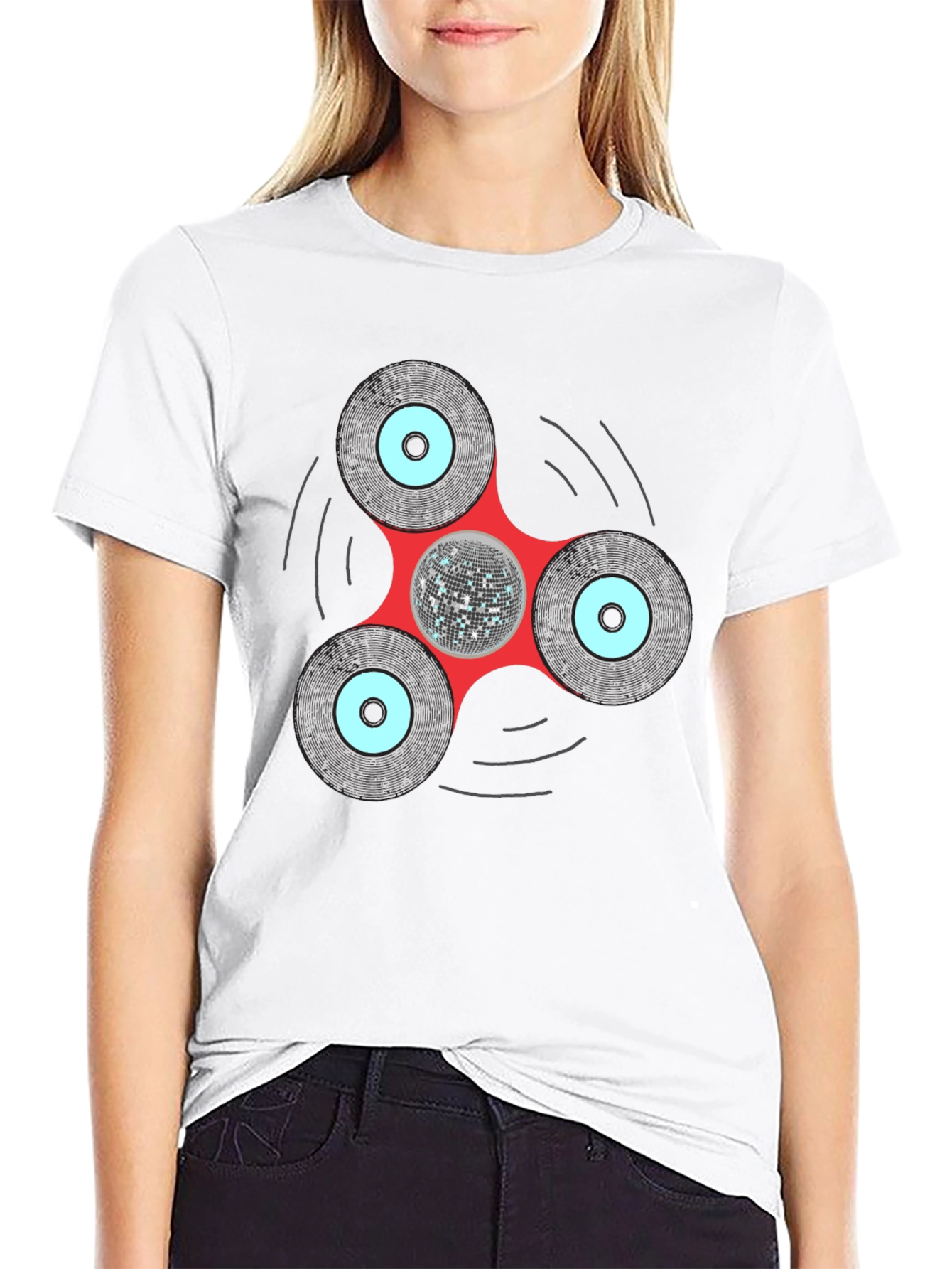 Disco Fidget Spinner Graphic Tee