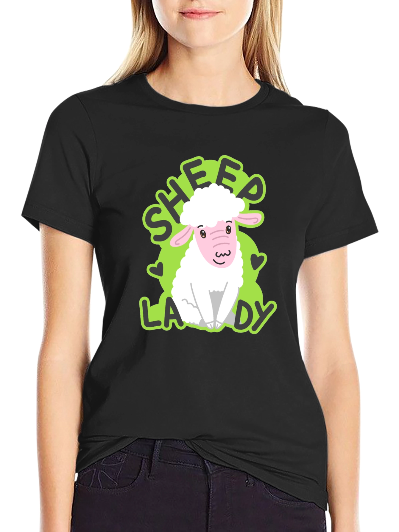 Sheep Lady T-Shirt - Cute Animal Lover Tee