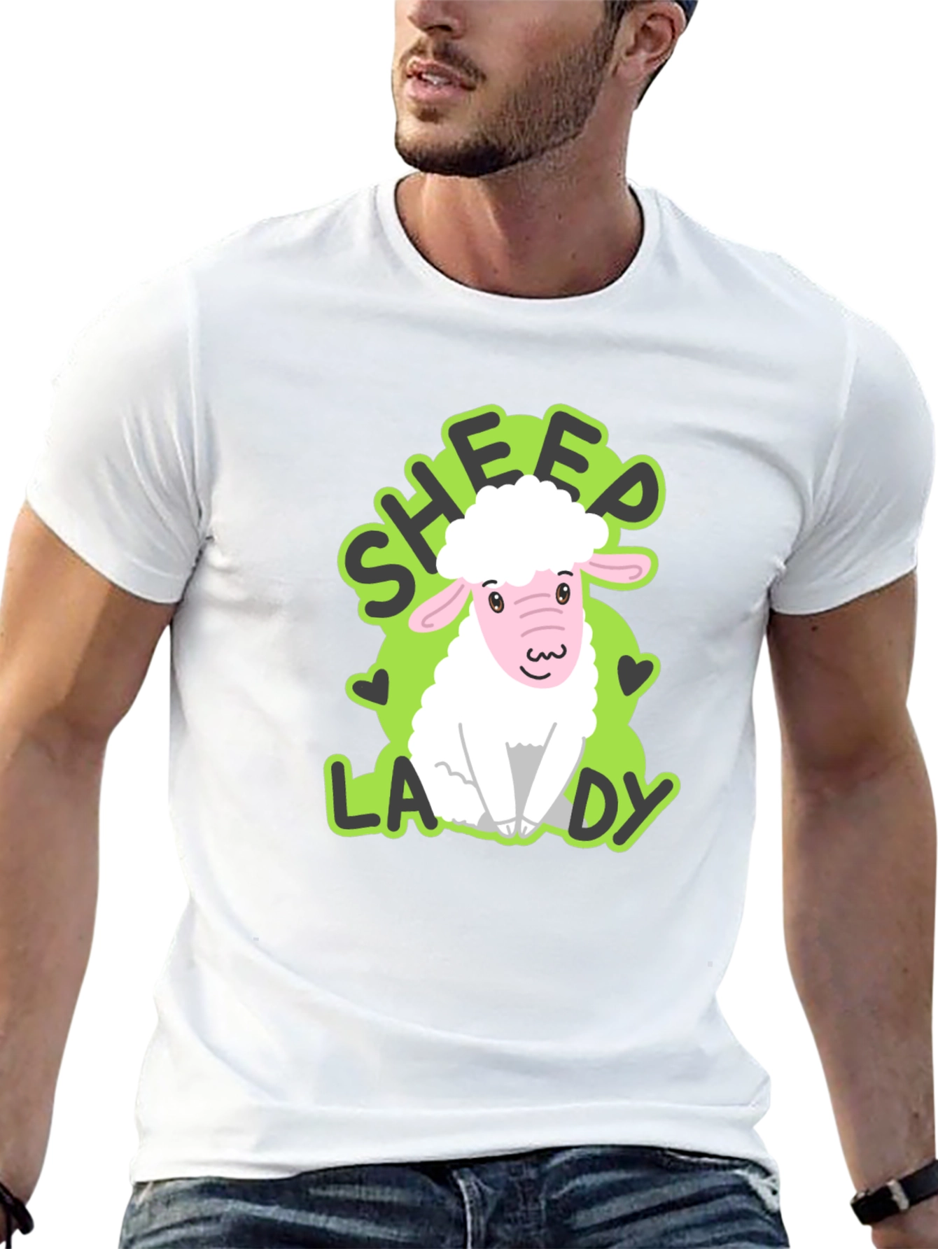 Sheep Lady T-Shirt - Cute Animal Lover Tee