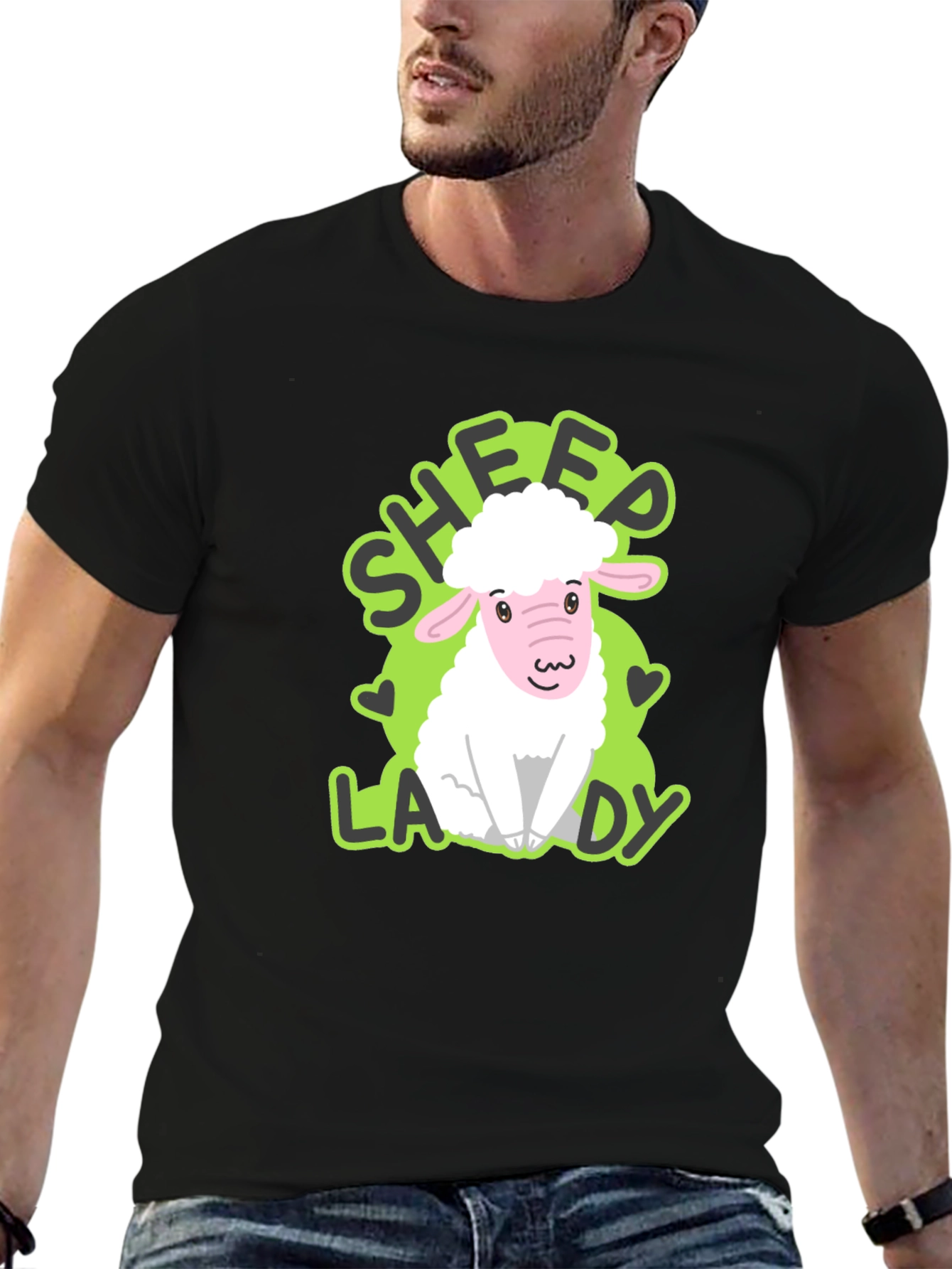 Sheep Lady T-Shirt - Cute Animal Lover Tee