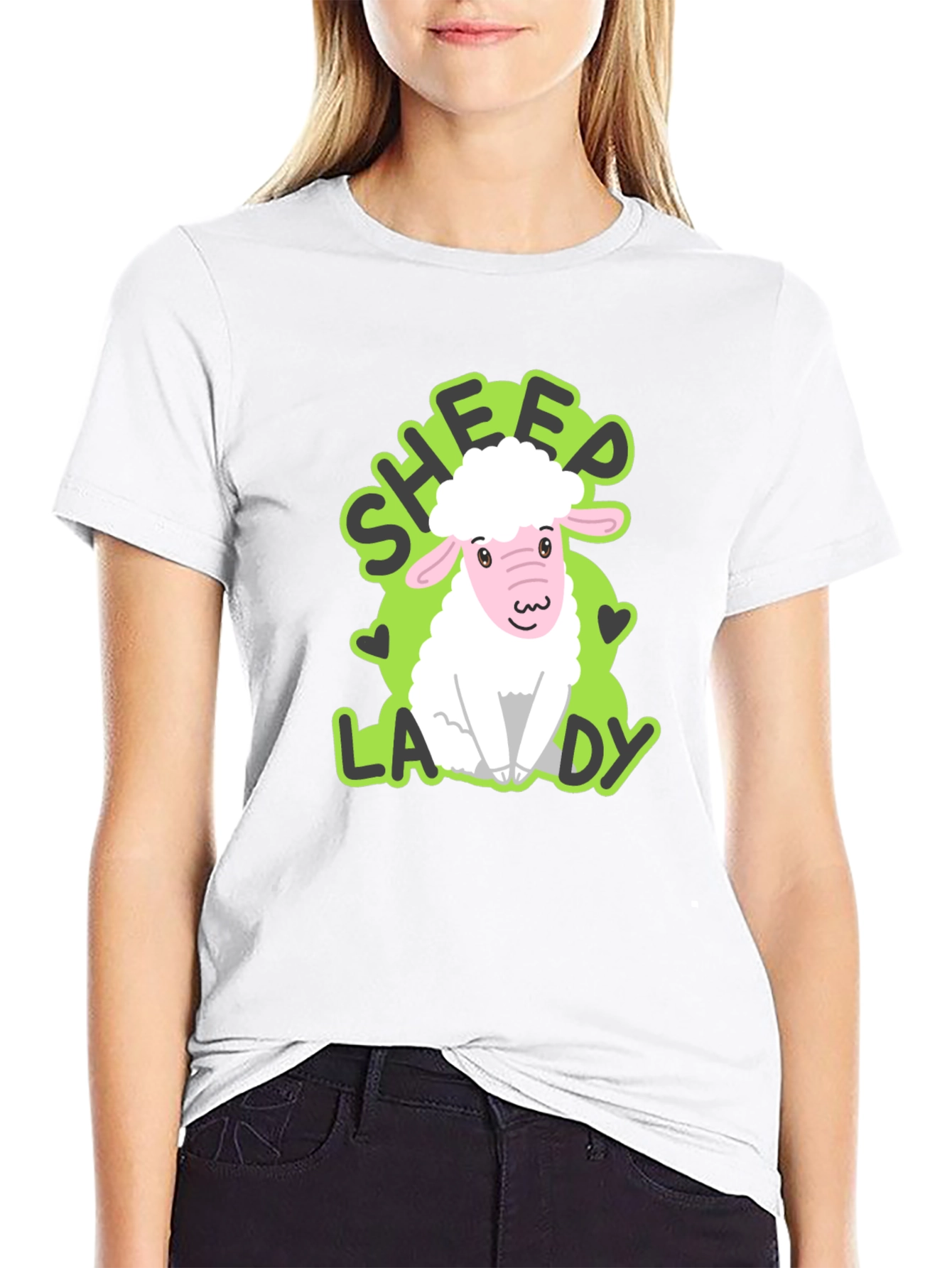 Sheep Lady T-Shirt - Cute Animal Lover Tee