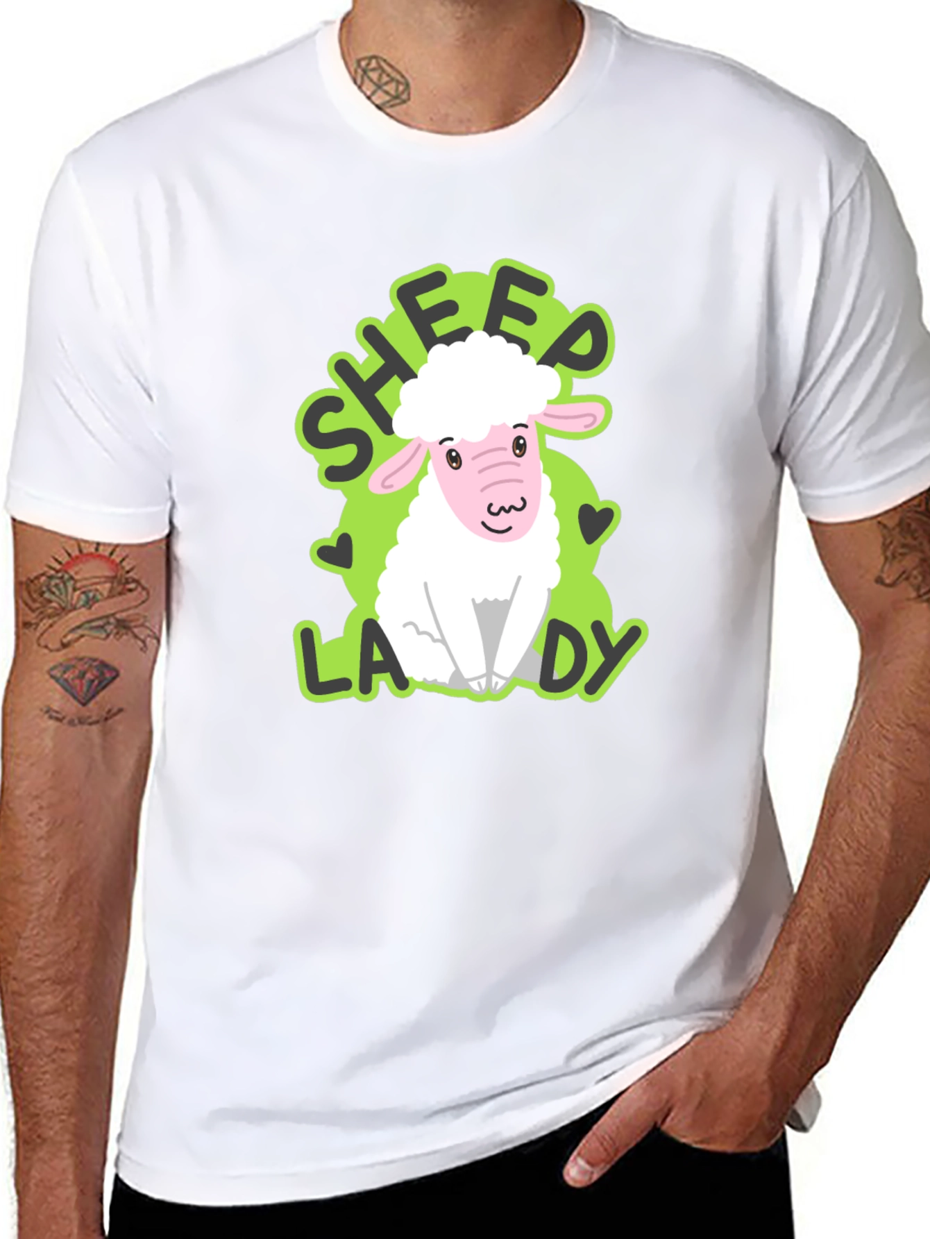 Sheep Lady T-Shirt - Cute Animal Lover Tee