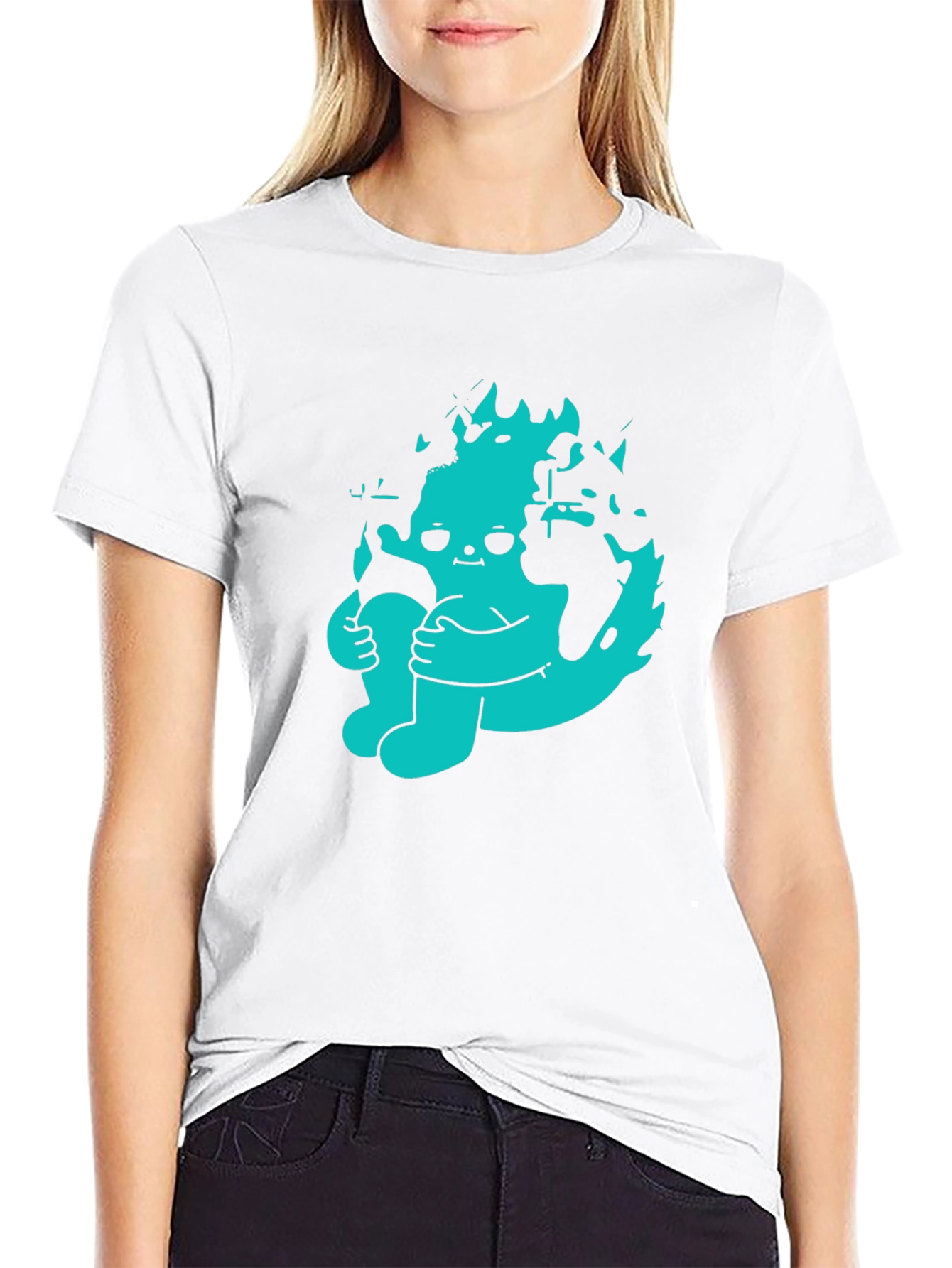 Graphic Print Crew Neck Tee - Earth Day Apparel