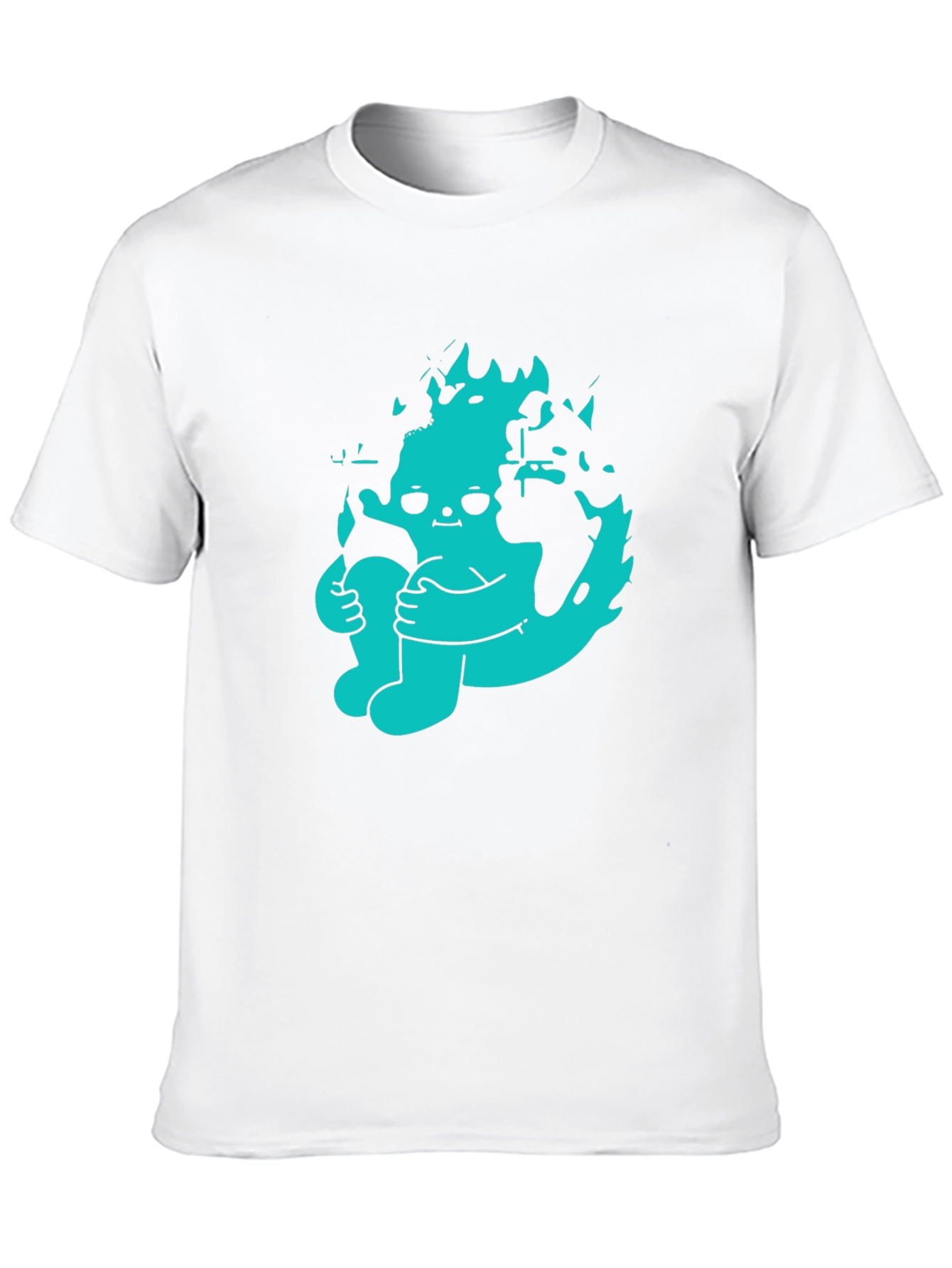 Graphic Print Crew Neck Tee - Earth Day Apparel