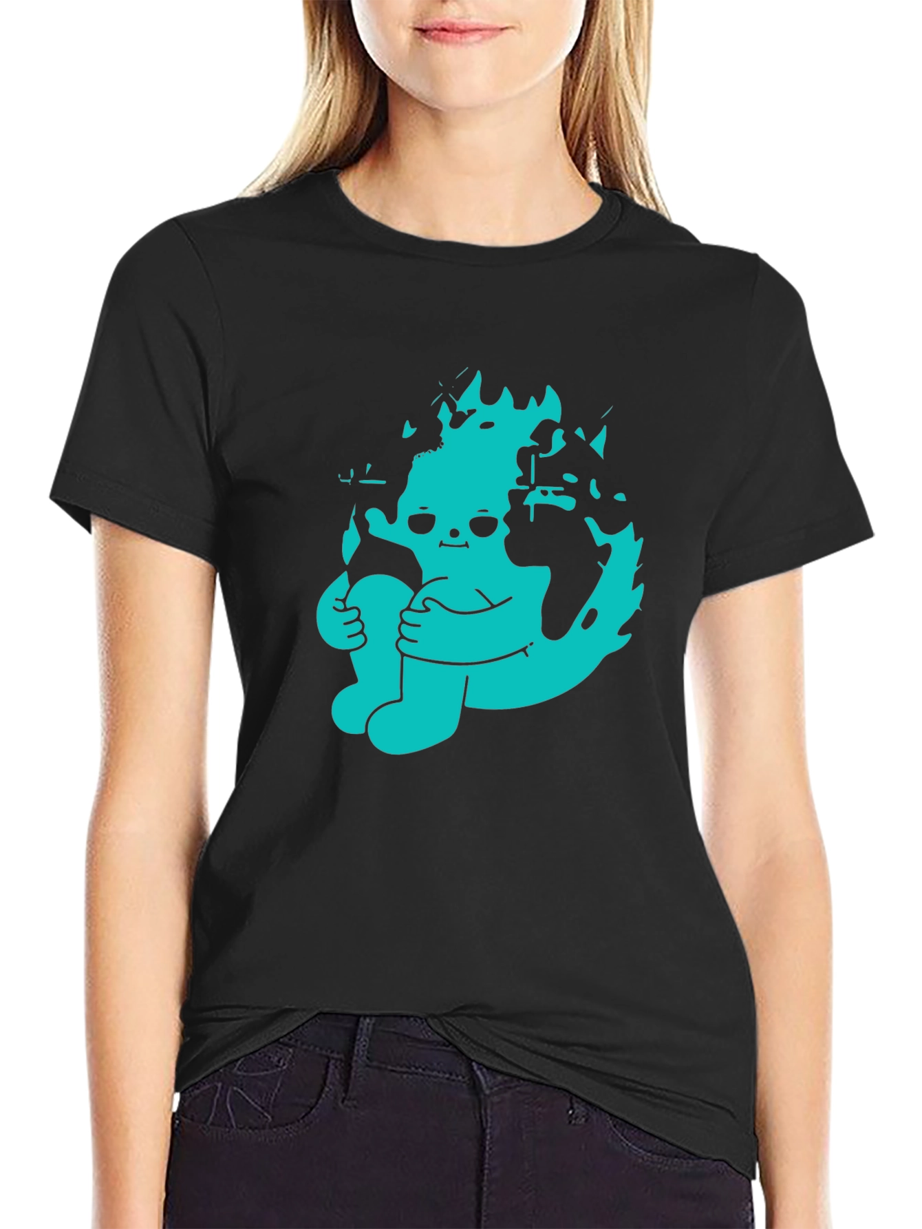 Graphic Print Crew Neck Tee - Earth Day Apparel