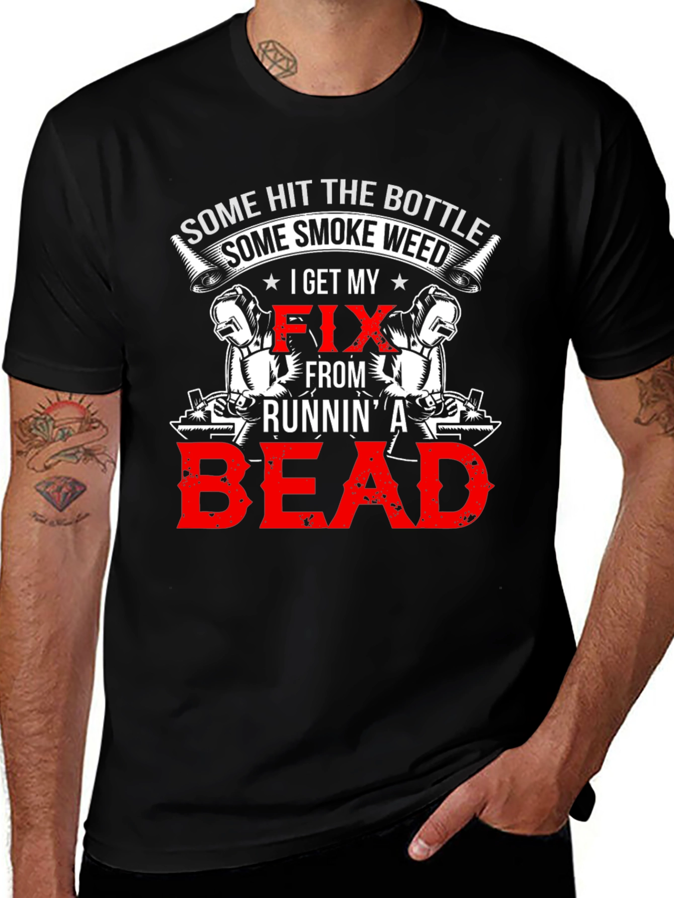 Welders Runnin A Bead Graphic T-Shirt