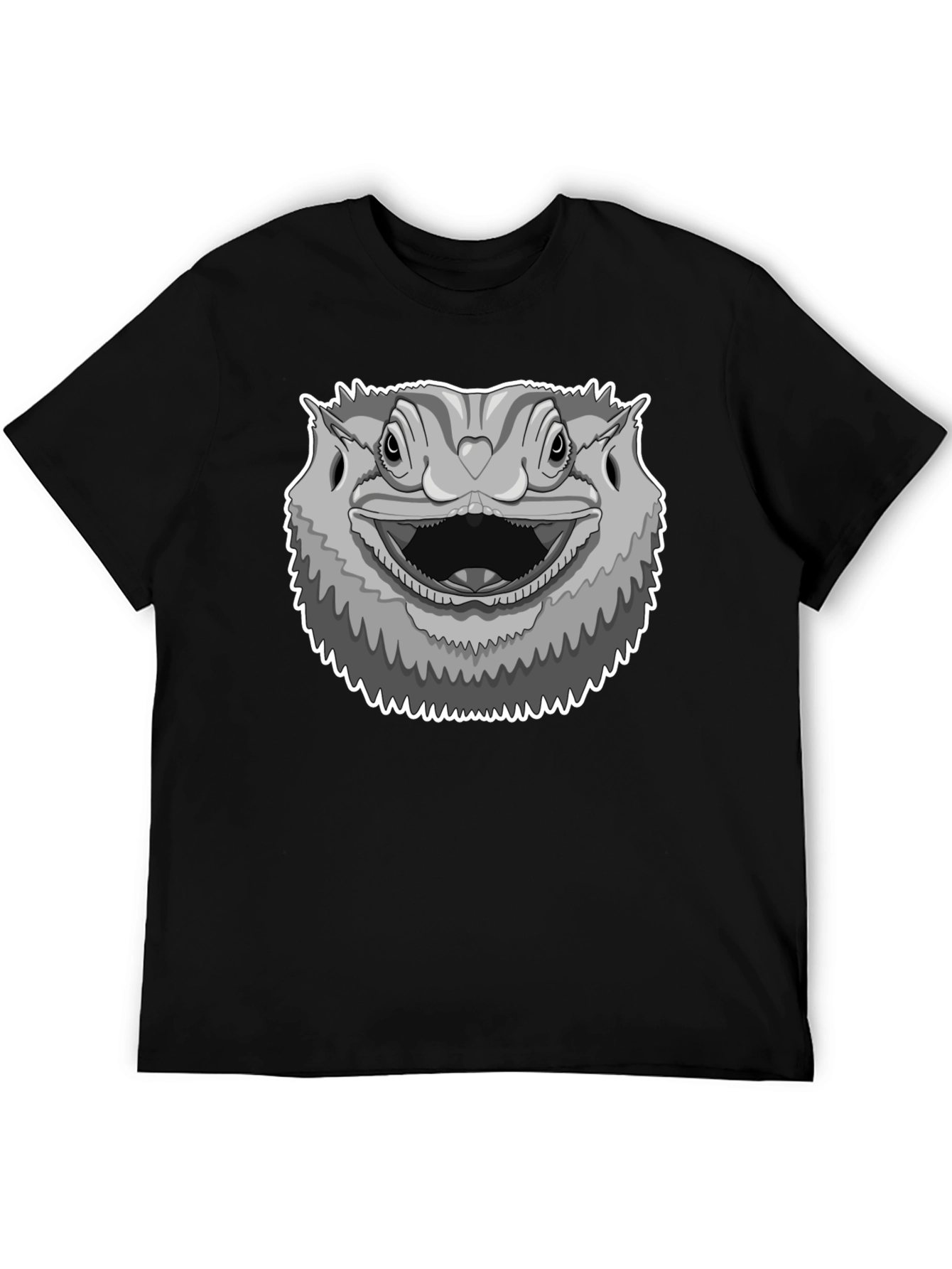 Bearded Dragon Graphic Tee - Unisex Black T-Shirt