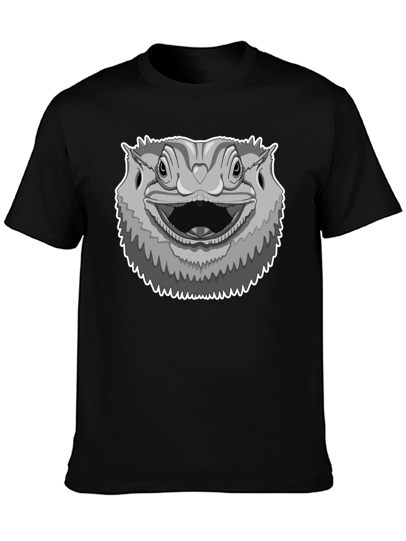 Bearded Dragon Graphic Tee - Unisex Black T-Shirt