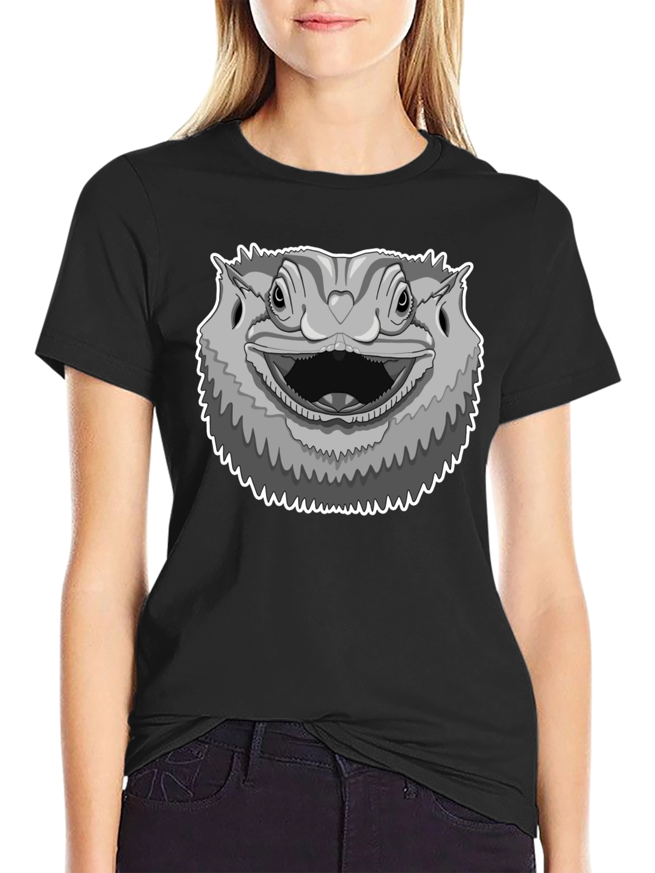 Bearded Dragon Graphic Tee - Unisex Black T-Shirt