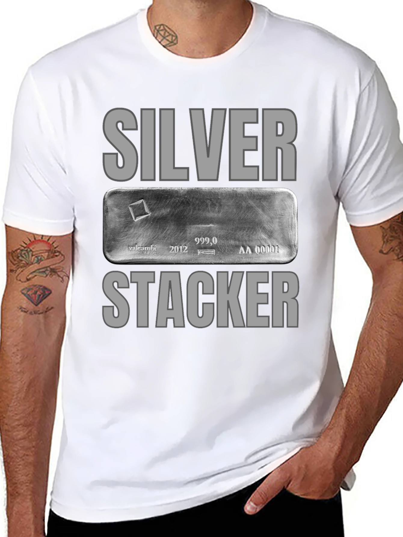 Silver Stacker T-Shirt - Bullion Enthusiast Tee