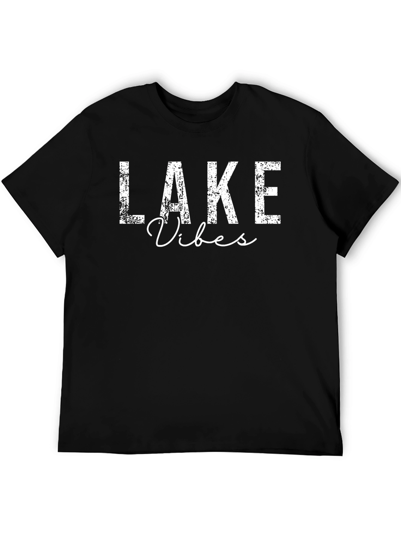 Lake Vibes Black Graphic Tee