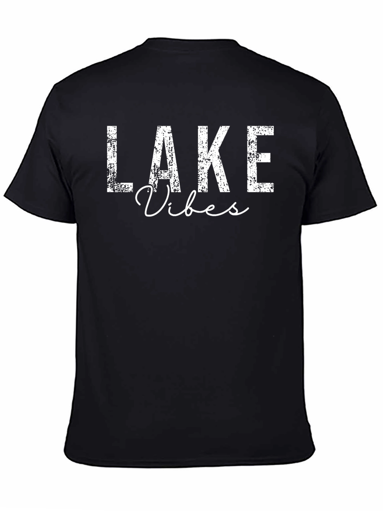 Lake Vibes Black Graphic Tee