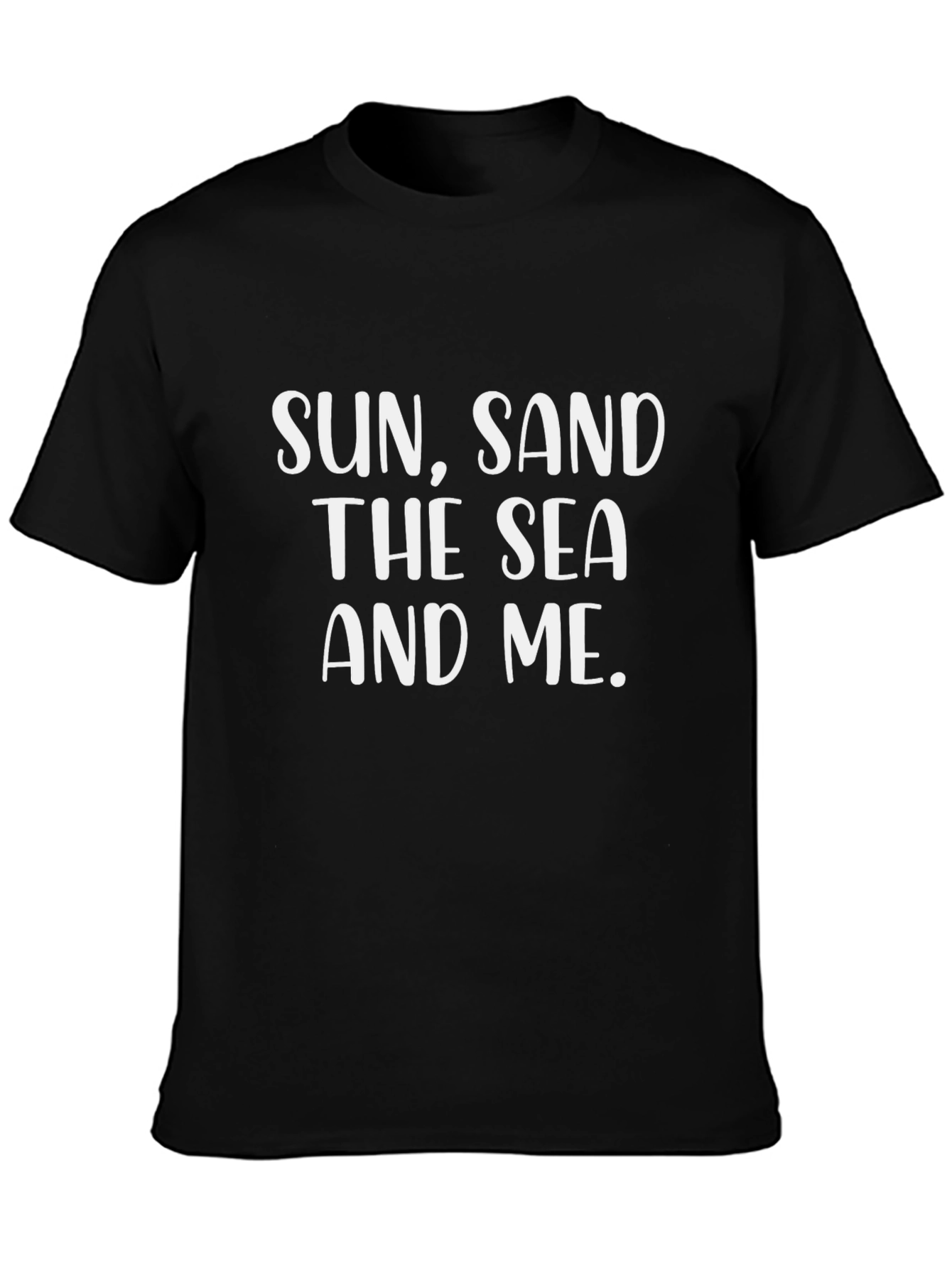 Sun Sand Sea and Me Graphic Tee - Black