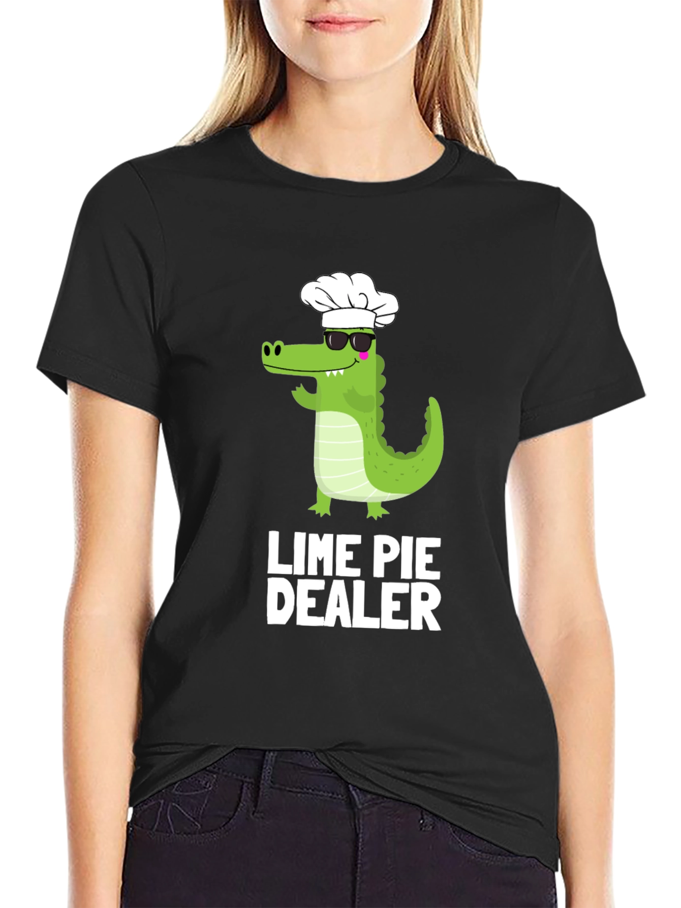 Lime Pie Dealer T-Shirt - Chef Alligator Design