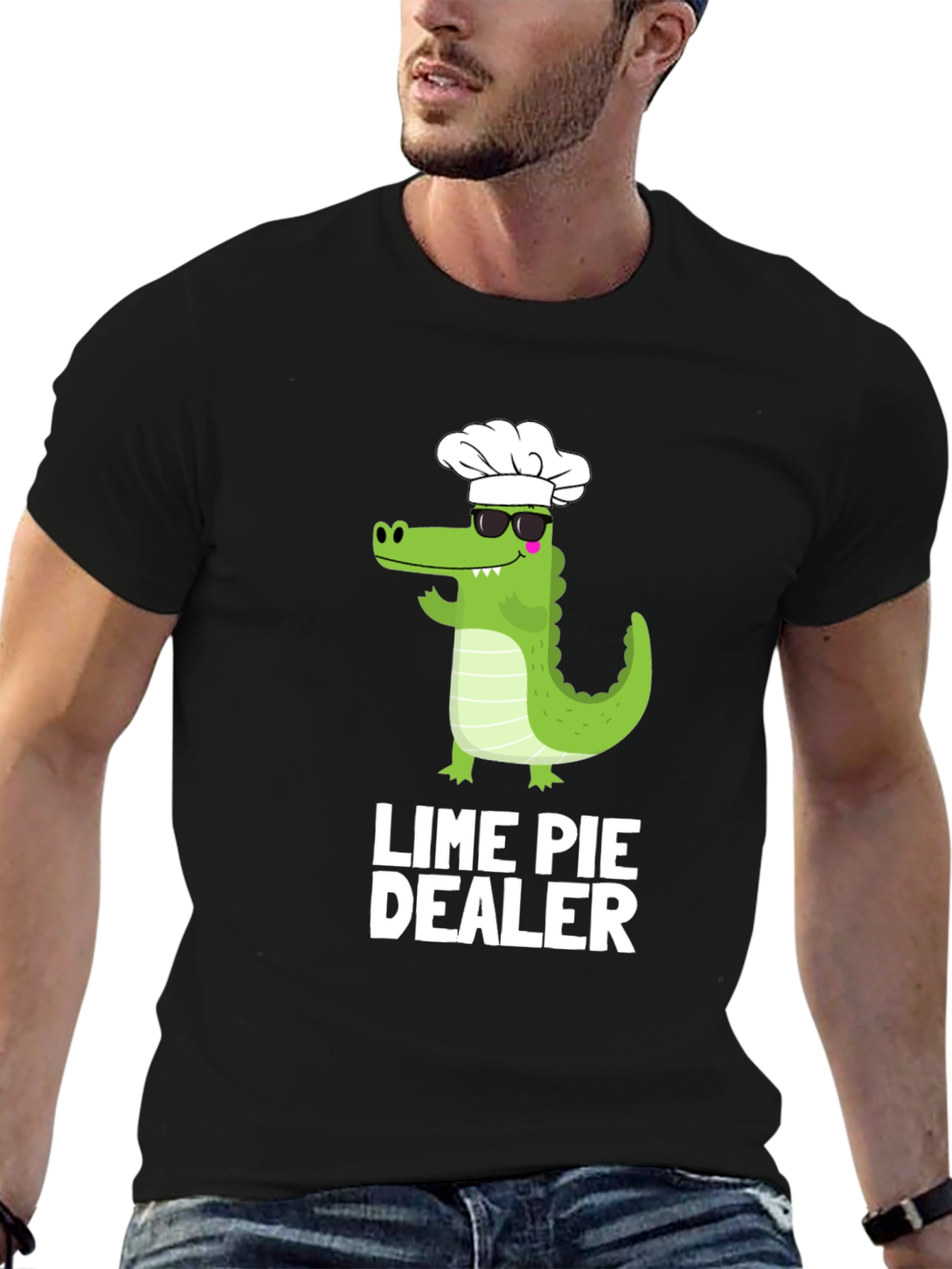 Lime Pie Dealer T-Shirt - Chef Alligator Design