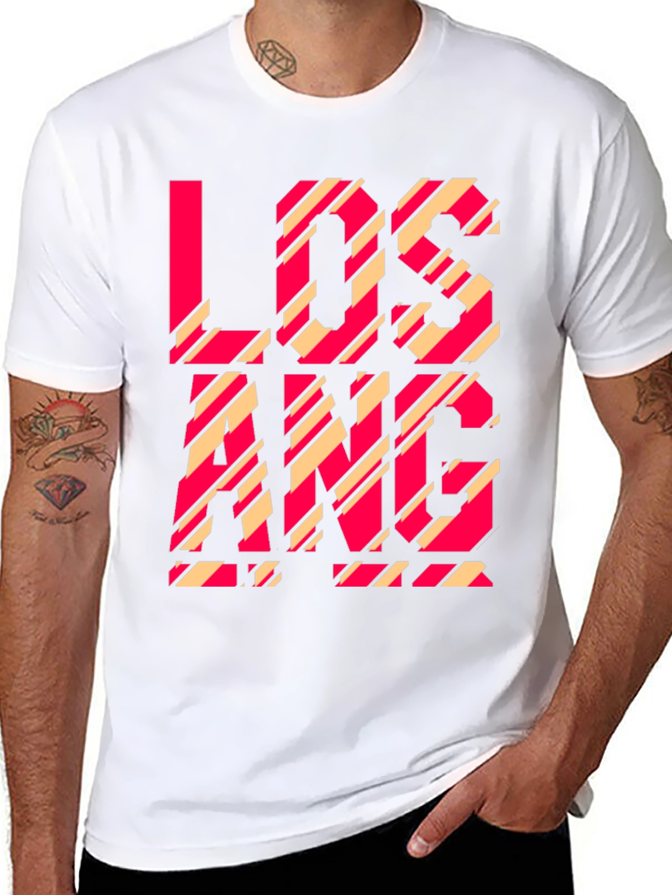 Los Angeles Graphic Tee - Black Cotton Blend