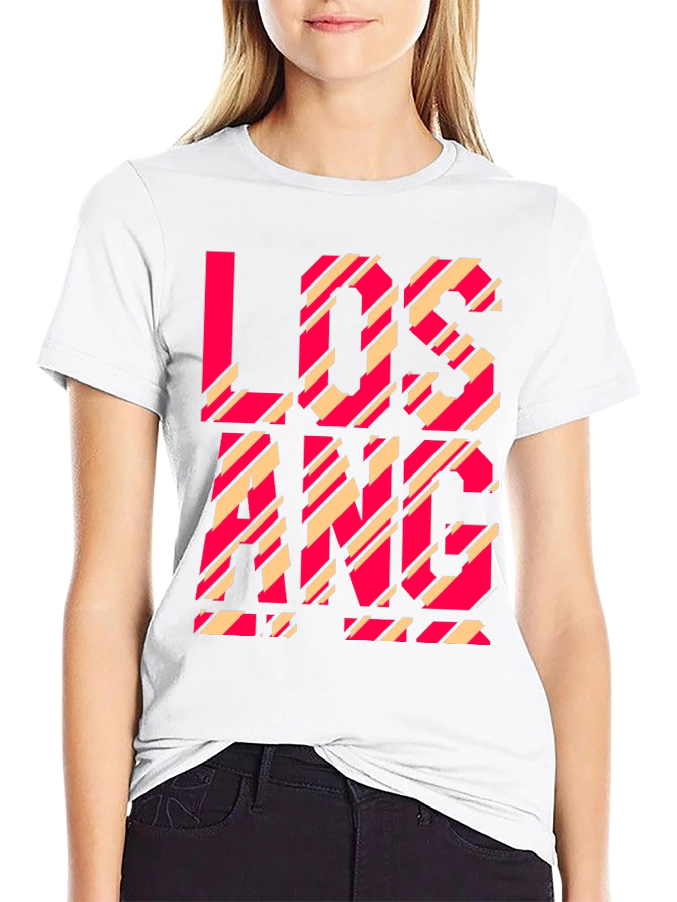 Los Angeles Graphic Tee - Black Cotton Blend