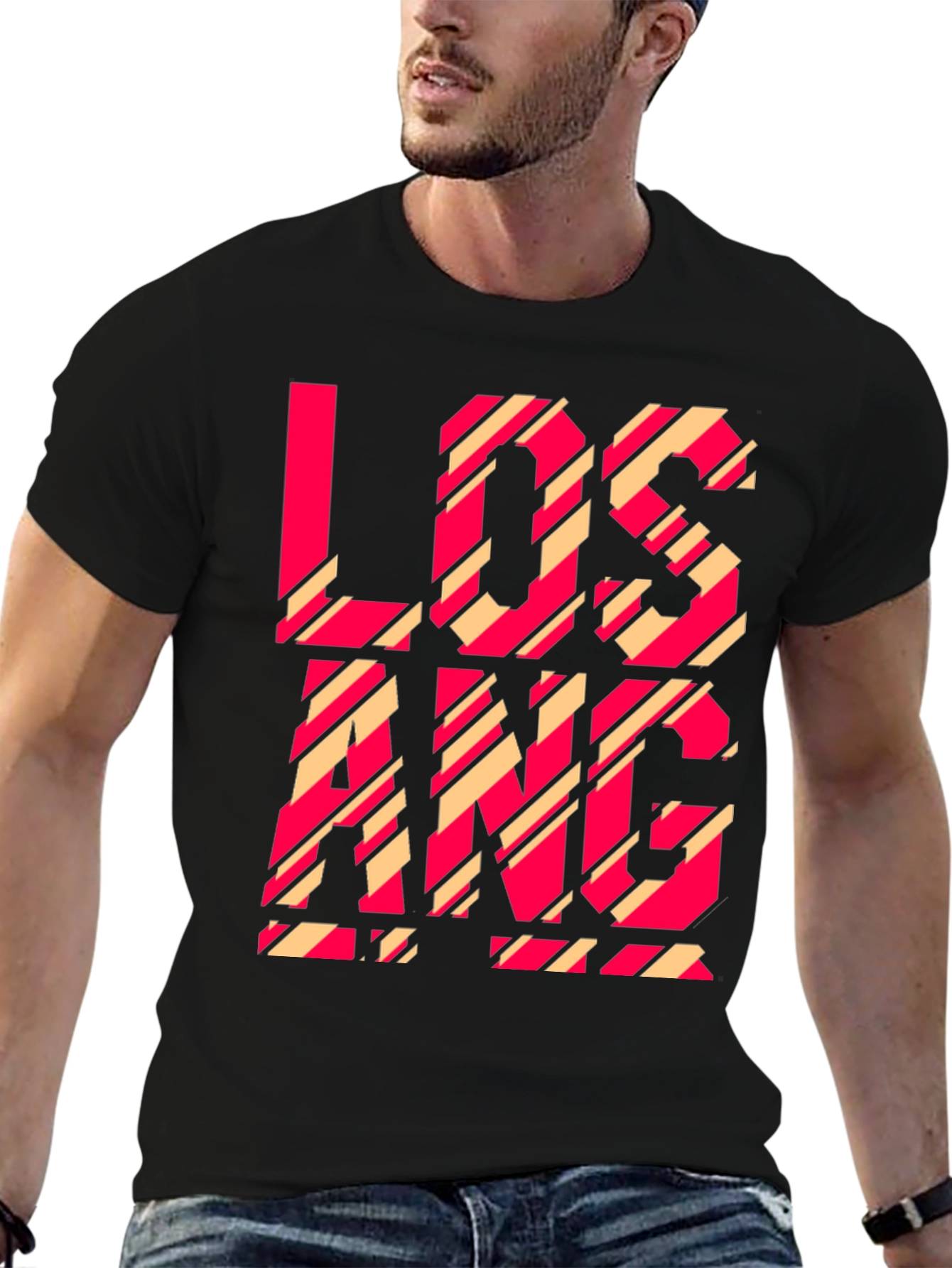 Los Angeles Graphic Tee - Black Cotton Blend