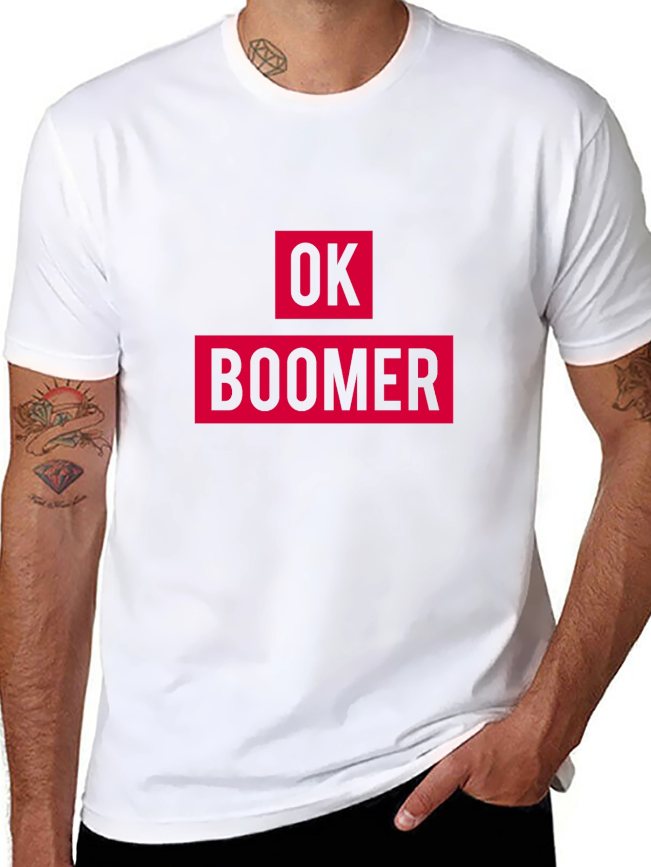 Ok Boomer Graphic Tee - Black Cotton T-Shirt
