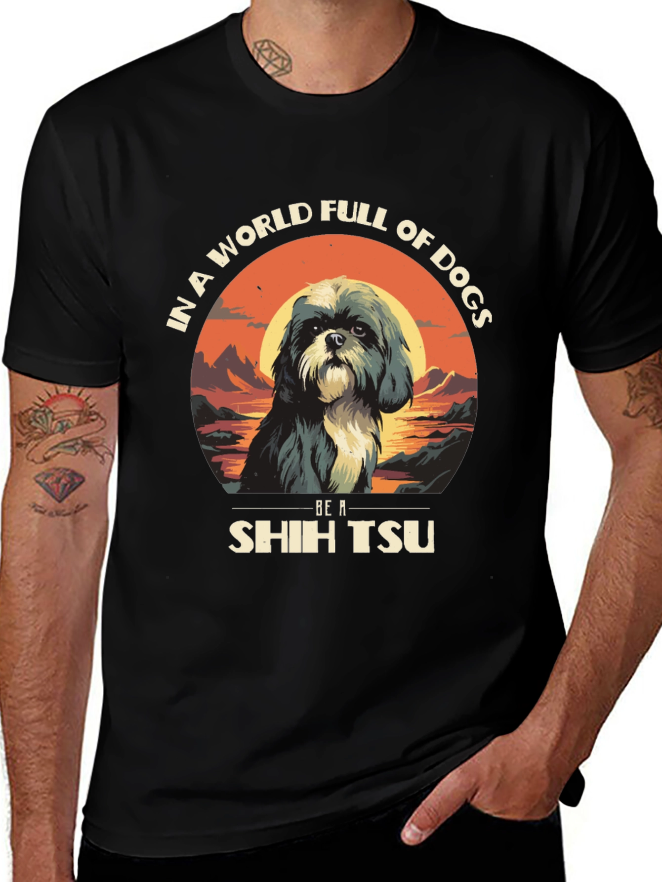 Shih Tzu Dog Lover Graphic Tee