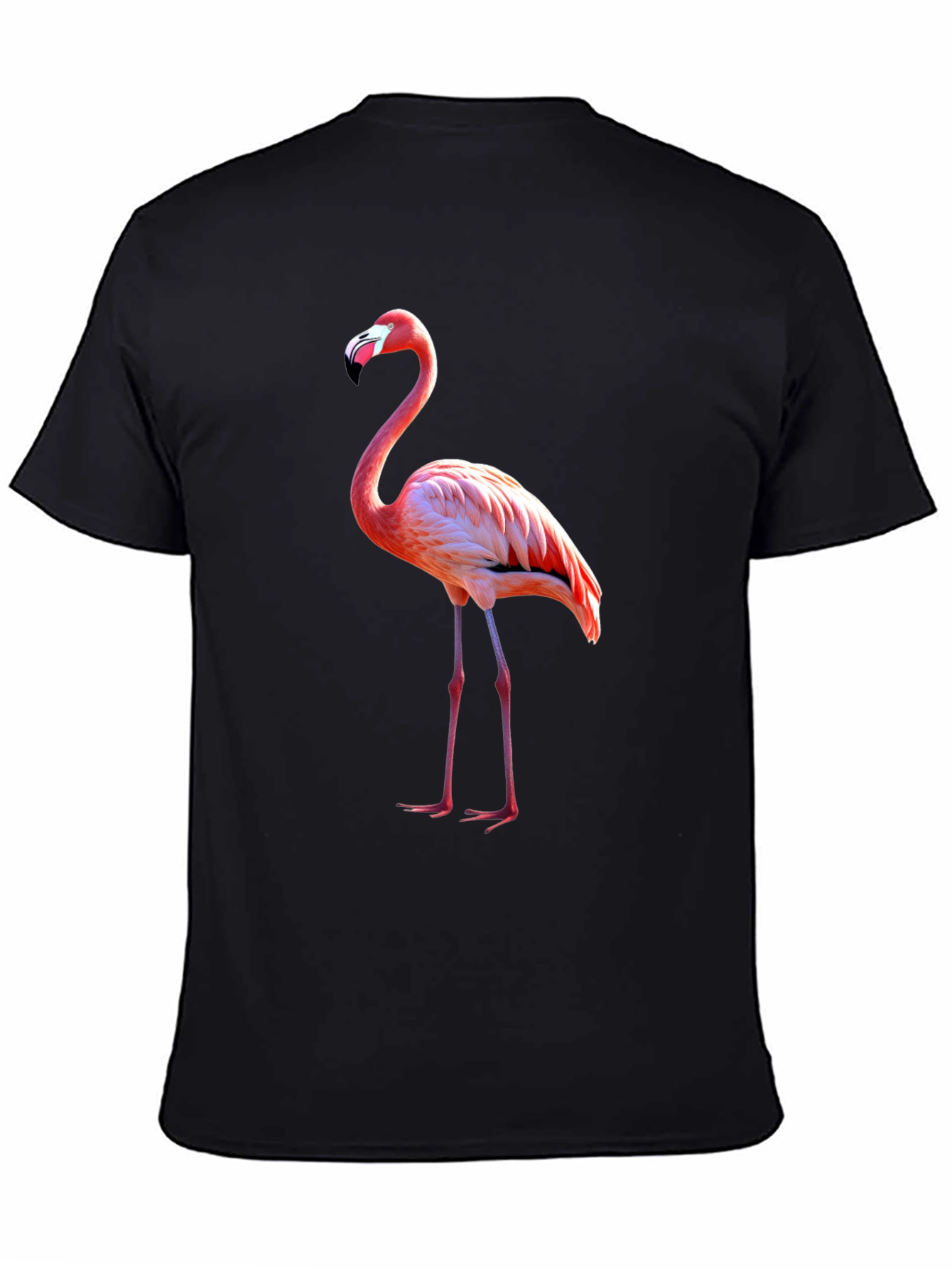 Flamingo T-Shirt - Black Unique Graphic Tee