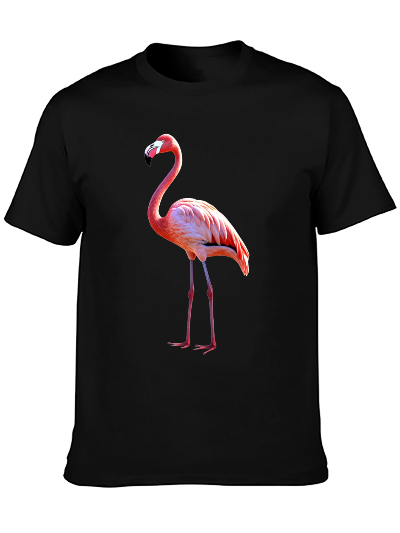 Flamingo T-Shirt - Black Unique Graphic Tee